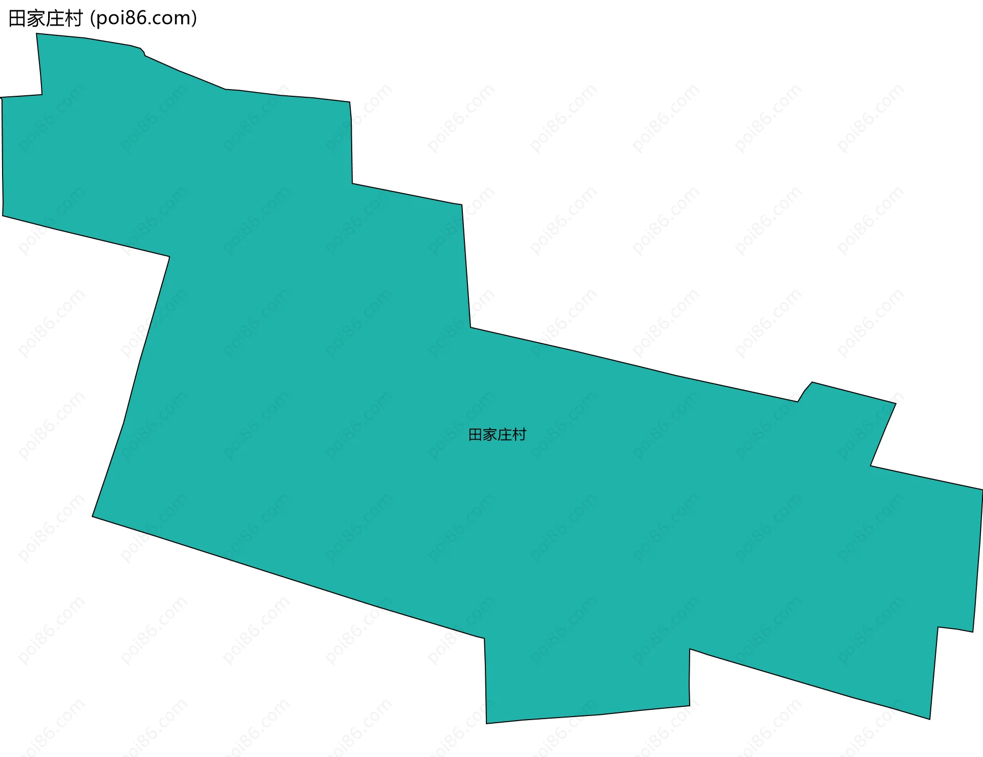 田家庄村边界地图
