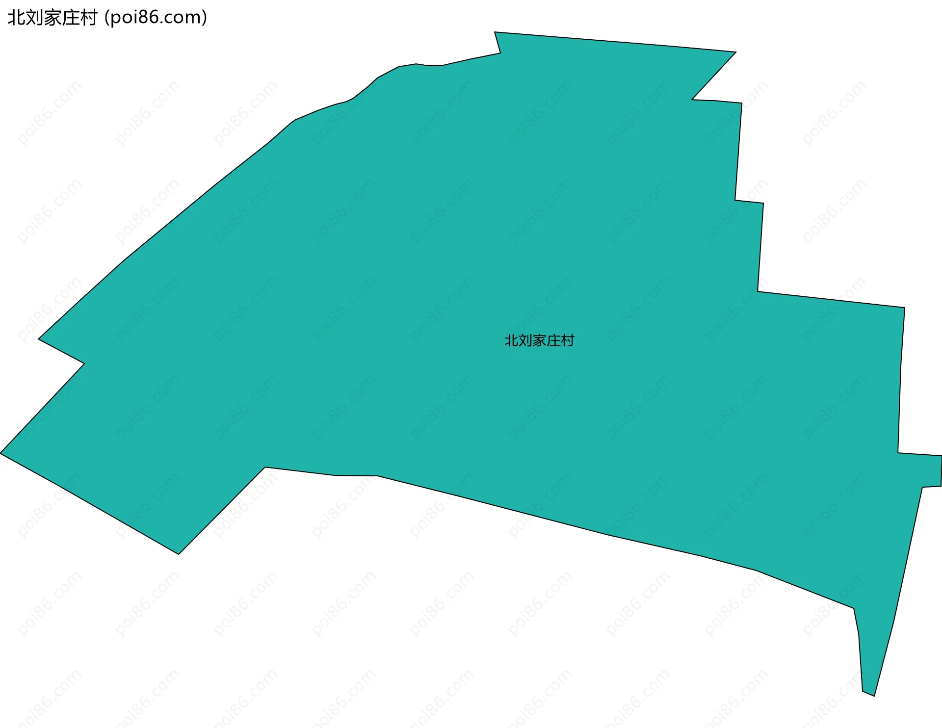 北刘家庄村边界地图