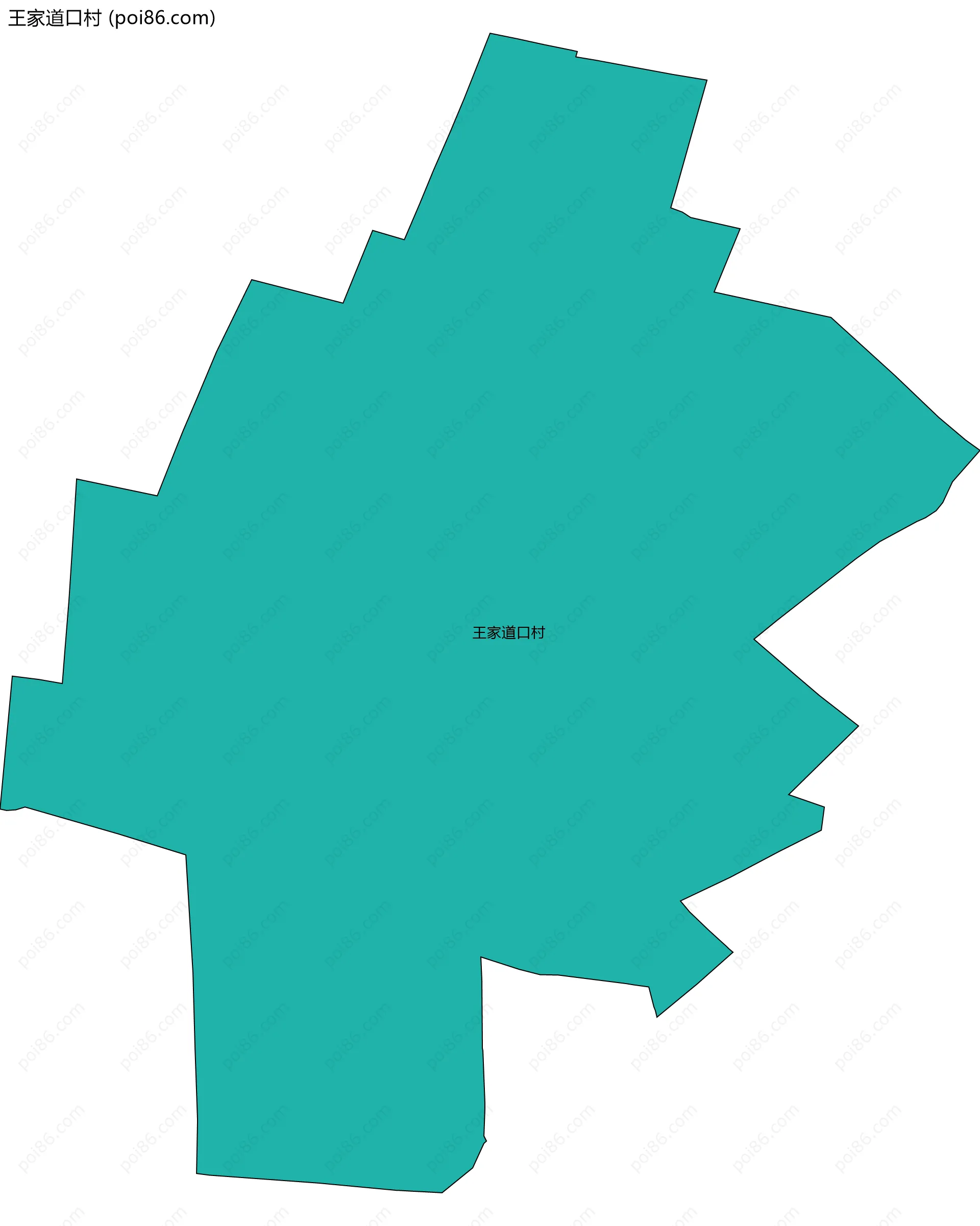 王家道口村边界地图