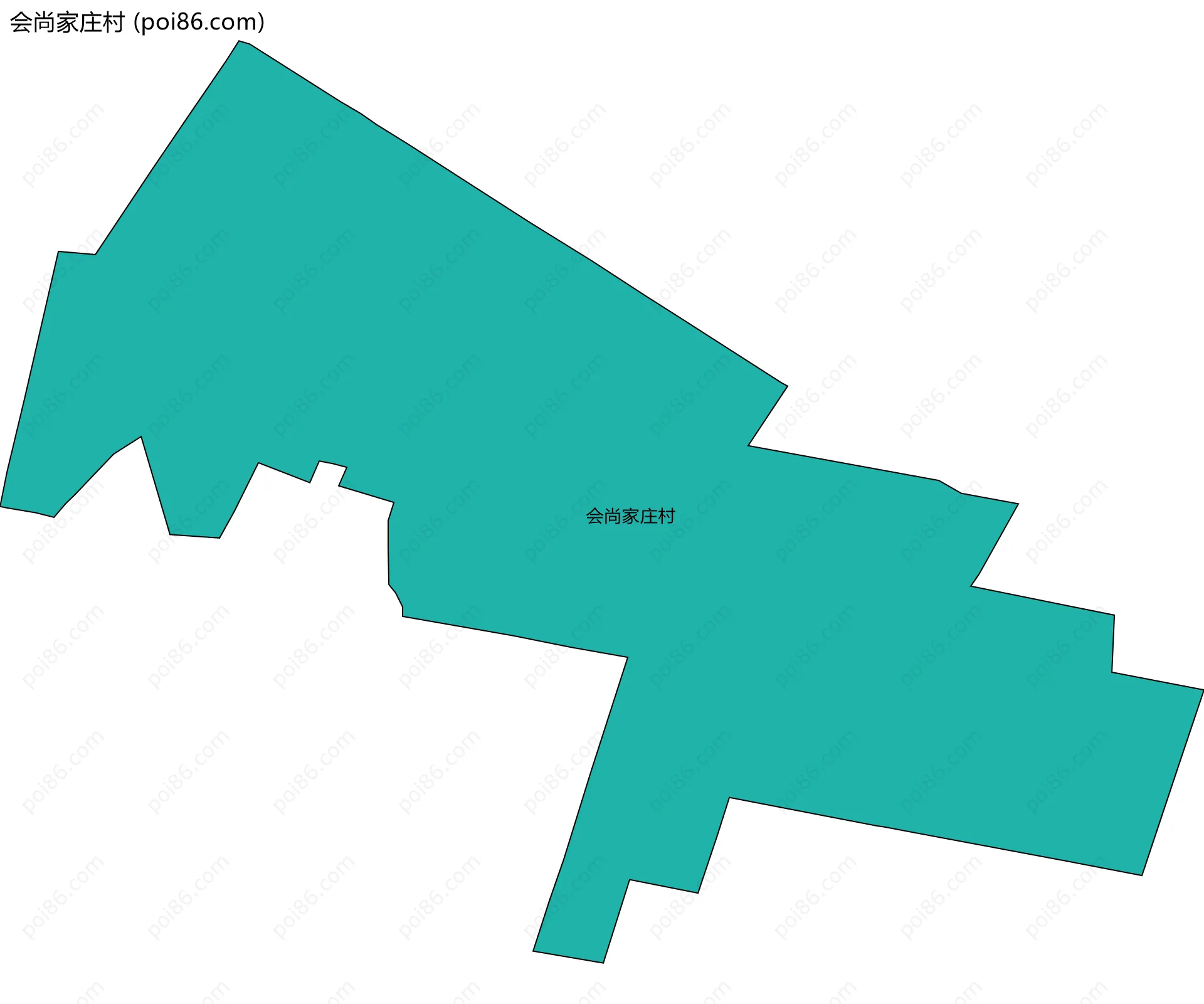 会尚家庄村边界地图