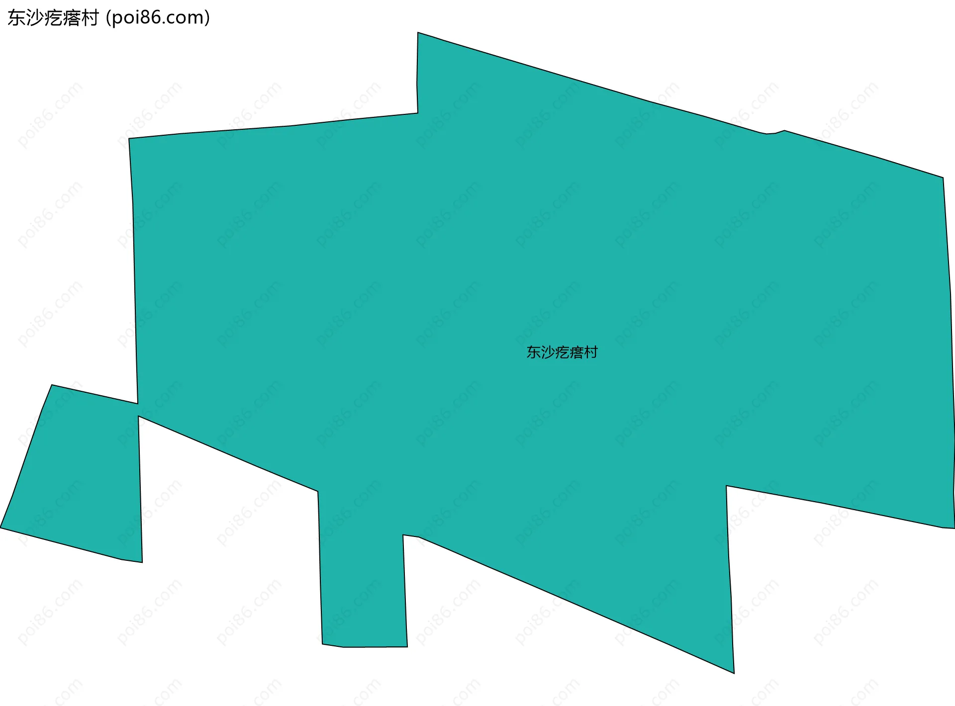 东沙疙瘩村边界地图
