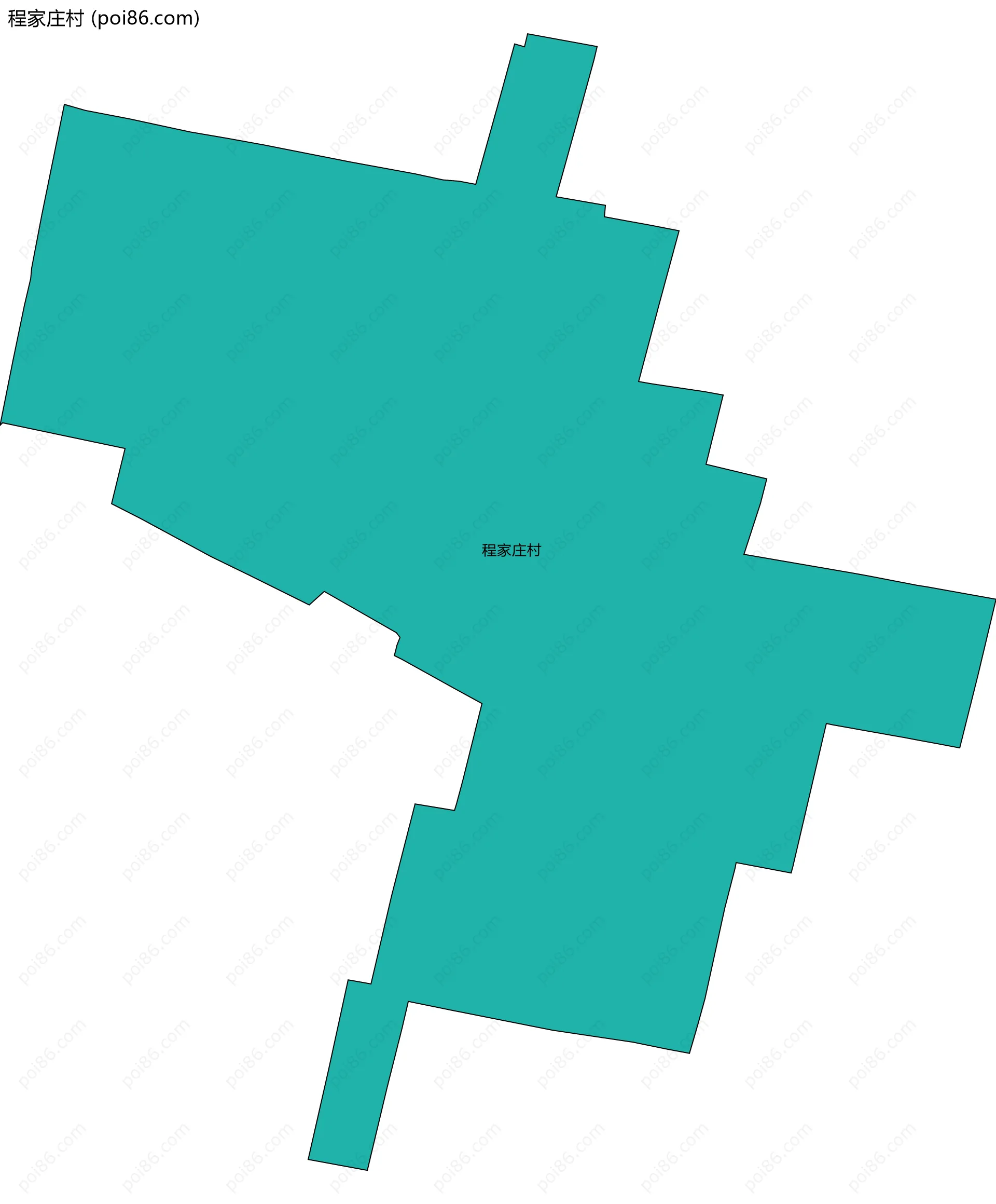 程家庄村边界地图