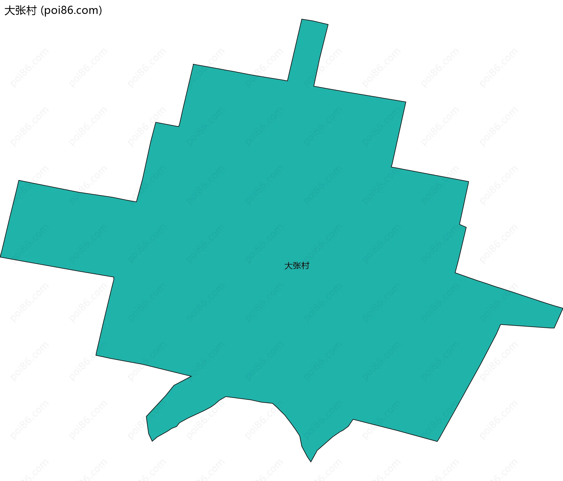 大张村边界地图