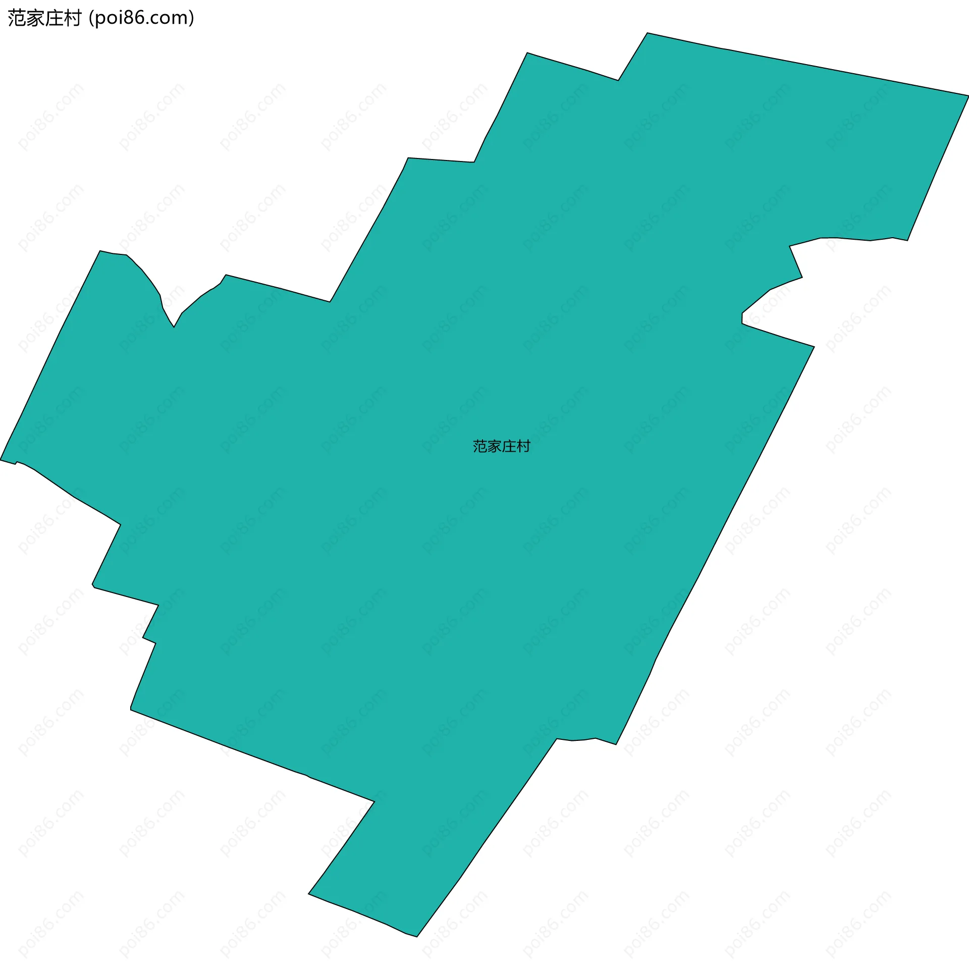 范家庄村边界地图