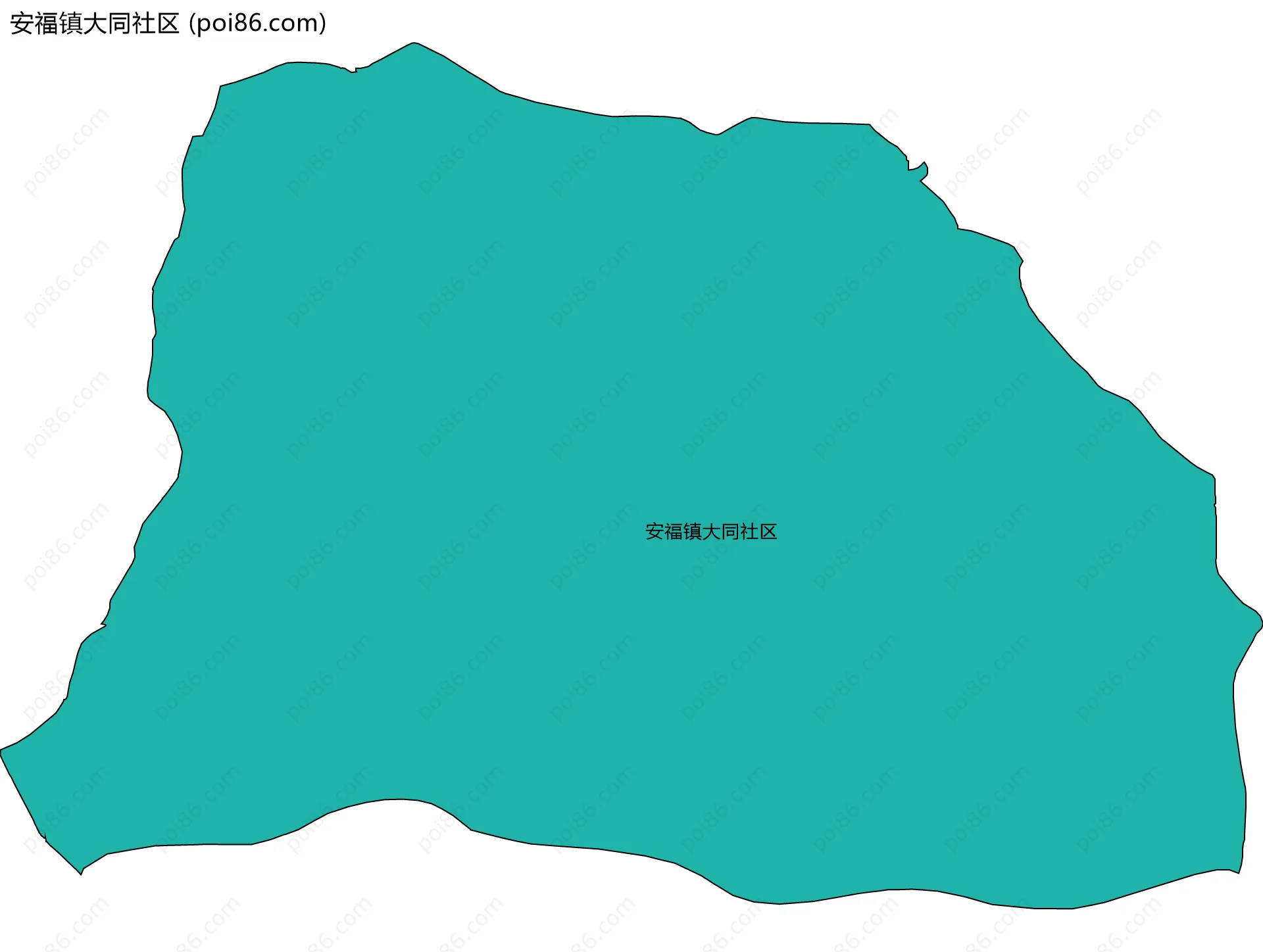 安福镇大同社区边界地图