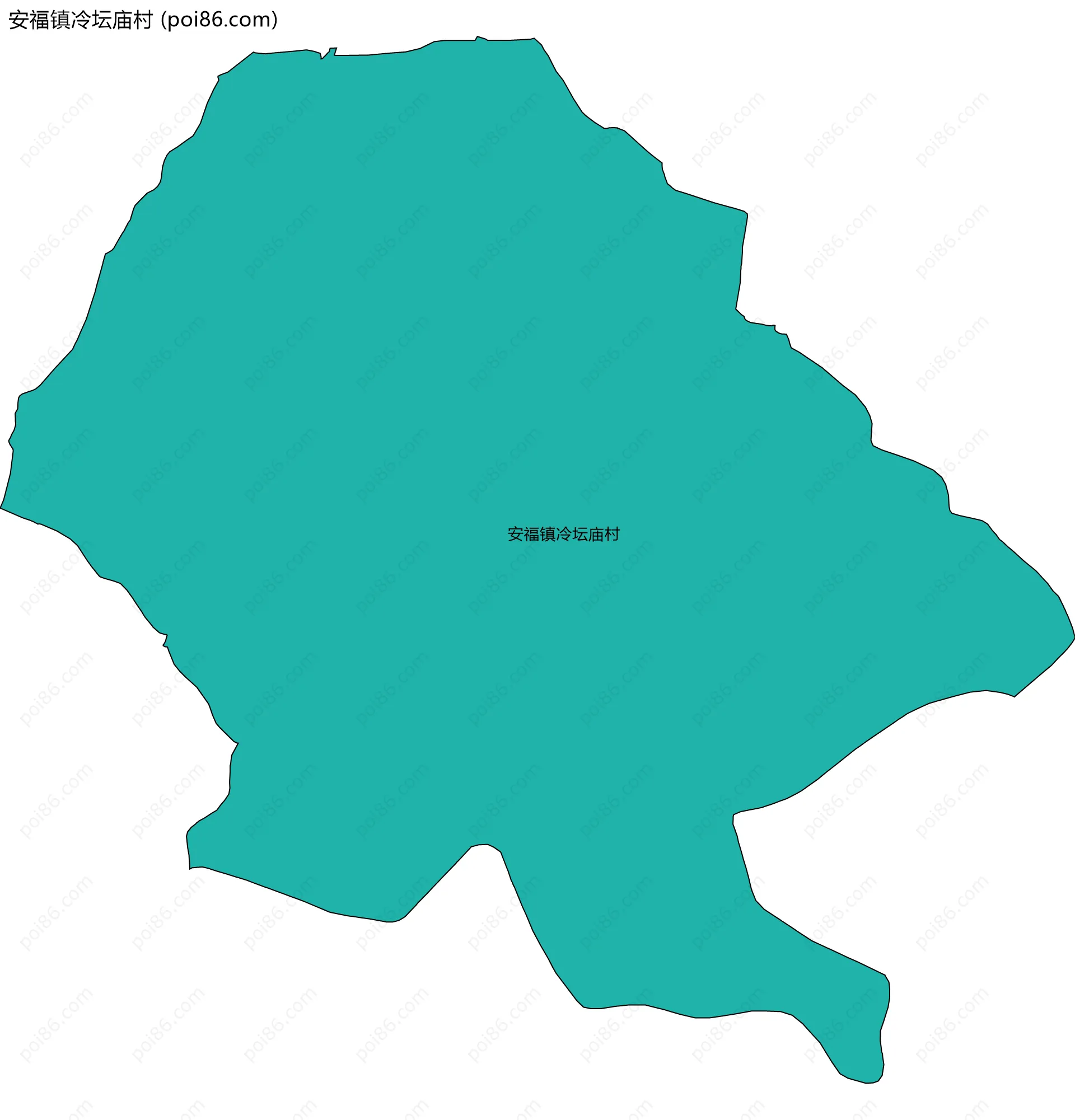 安福镇冷坛庙村边界地图