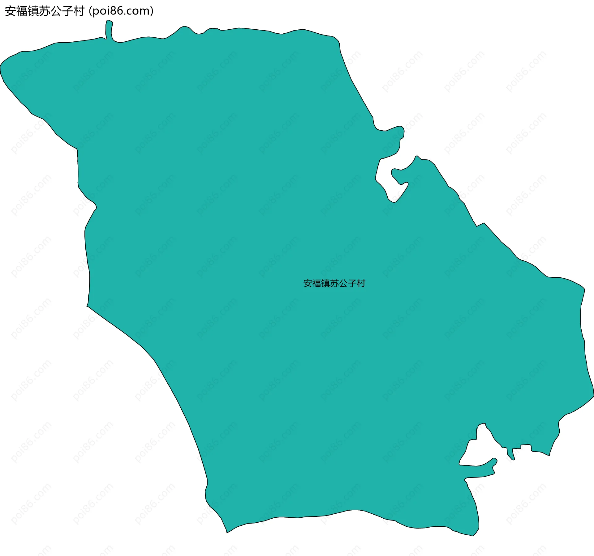 安福镇苏公子村边界地图