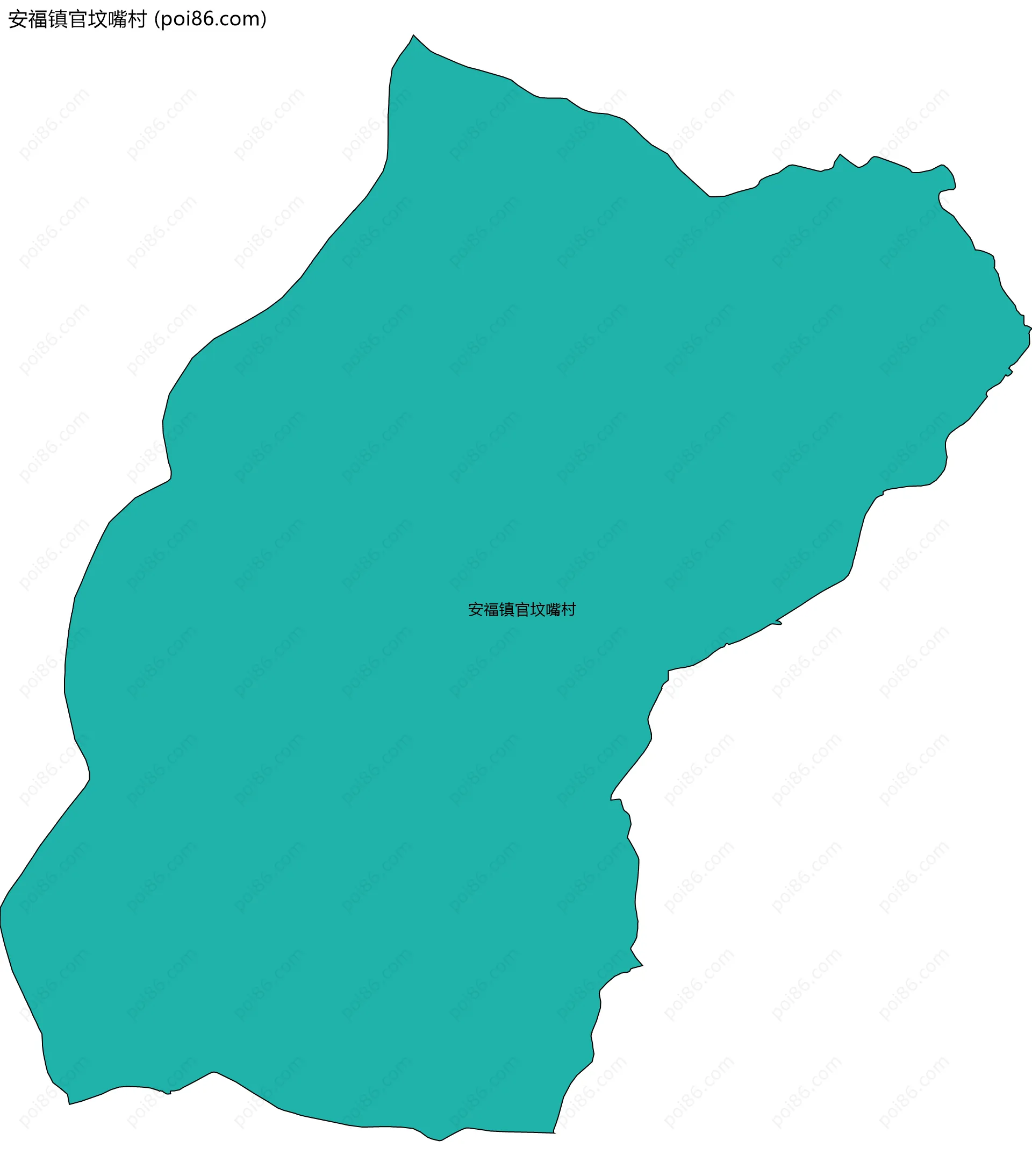 安福镇官坟嘴村边界地图
