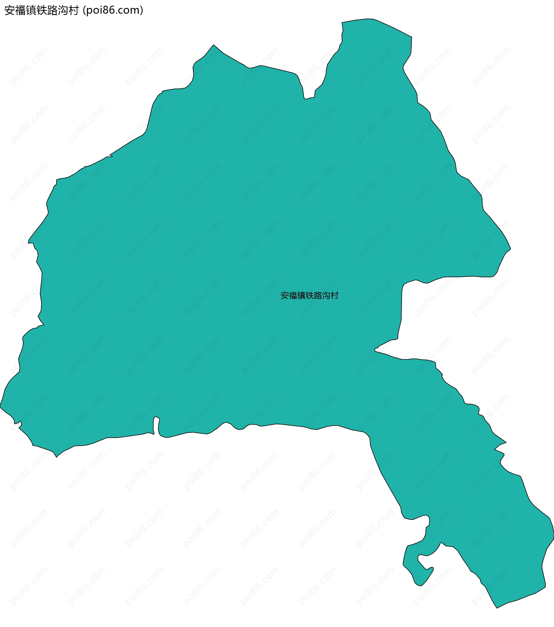 安福镇铁路沟村边界地图