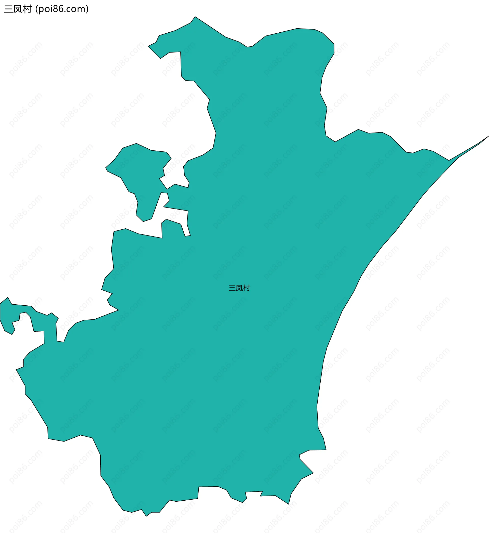 三凤村边界地图