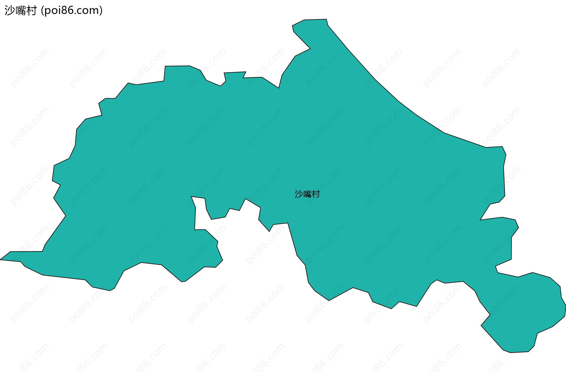 沙嘴村边界地图