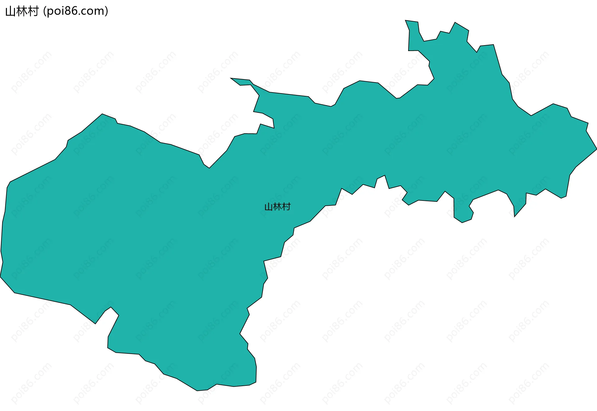 山林村边界地图