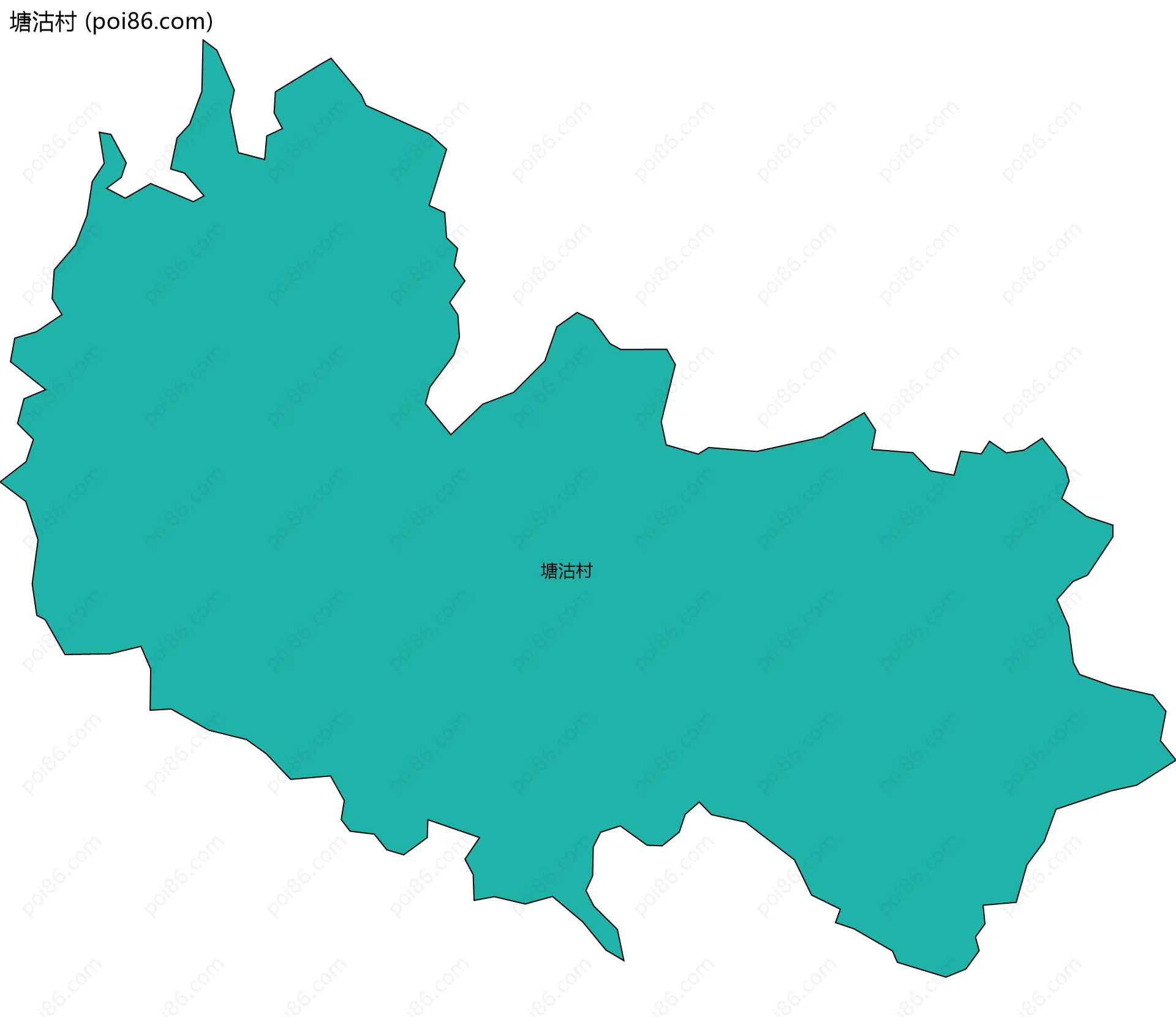 塘沽村边界地图