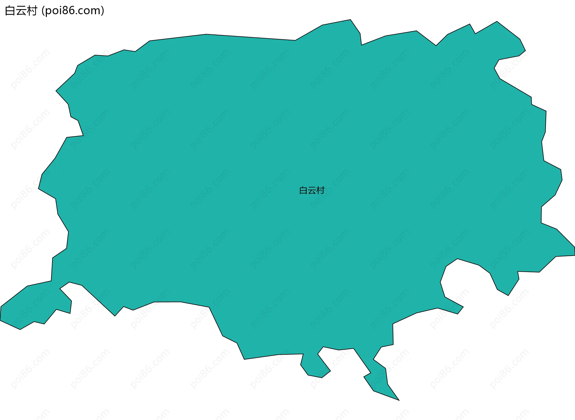 白云村边界地图