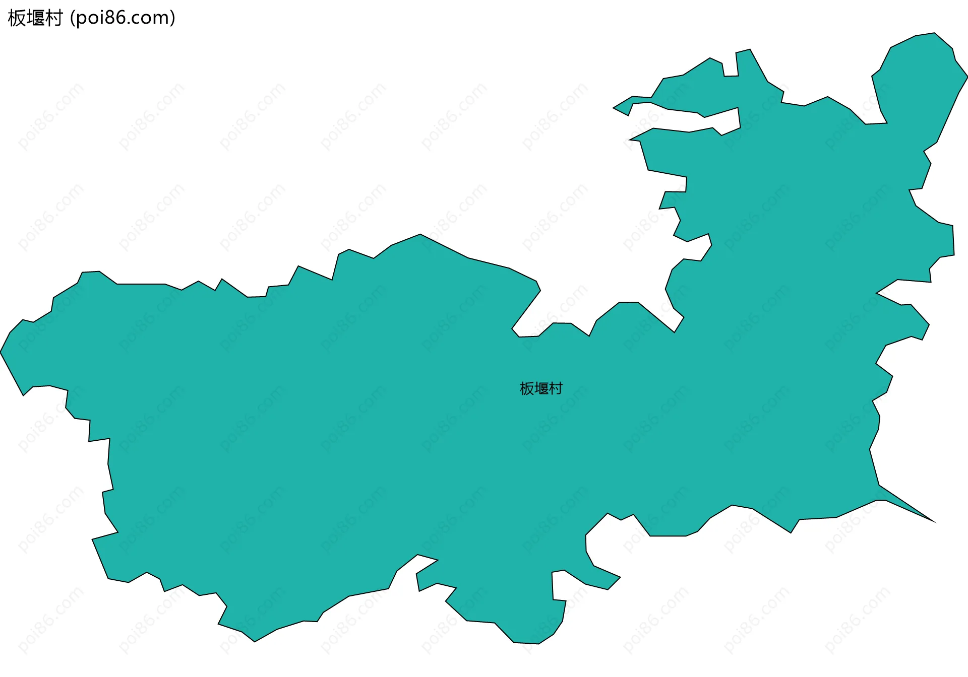 板堰村边界地图