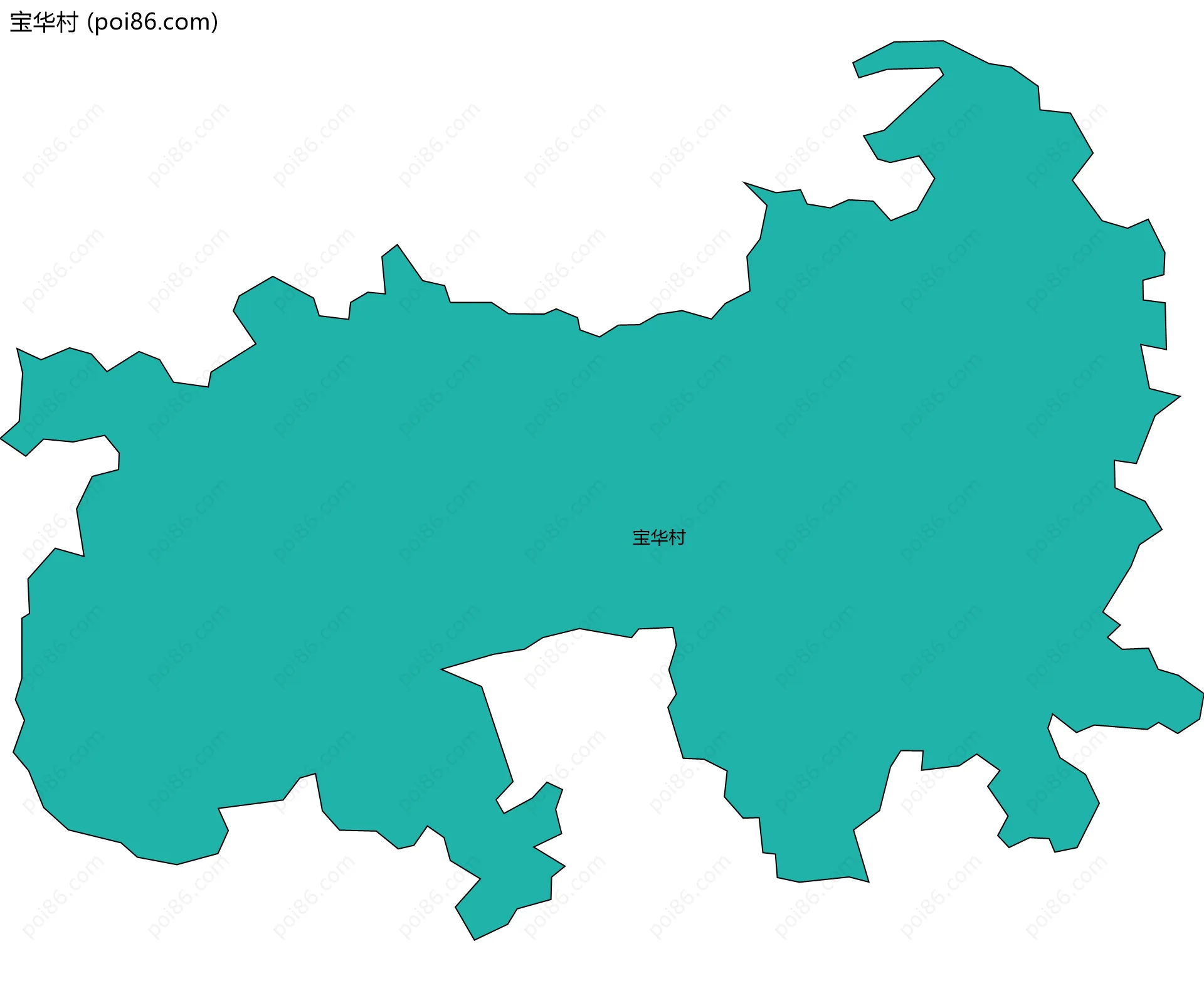 宝华村边界地图