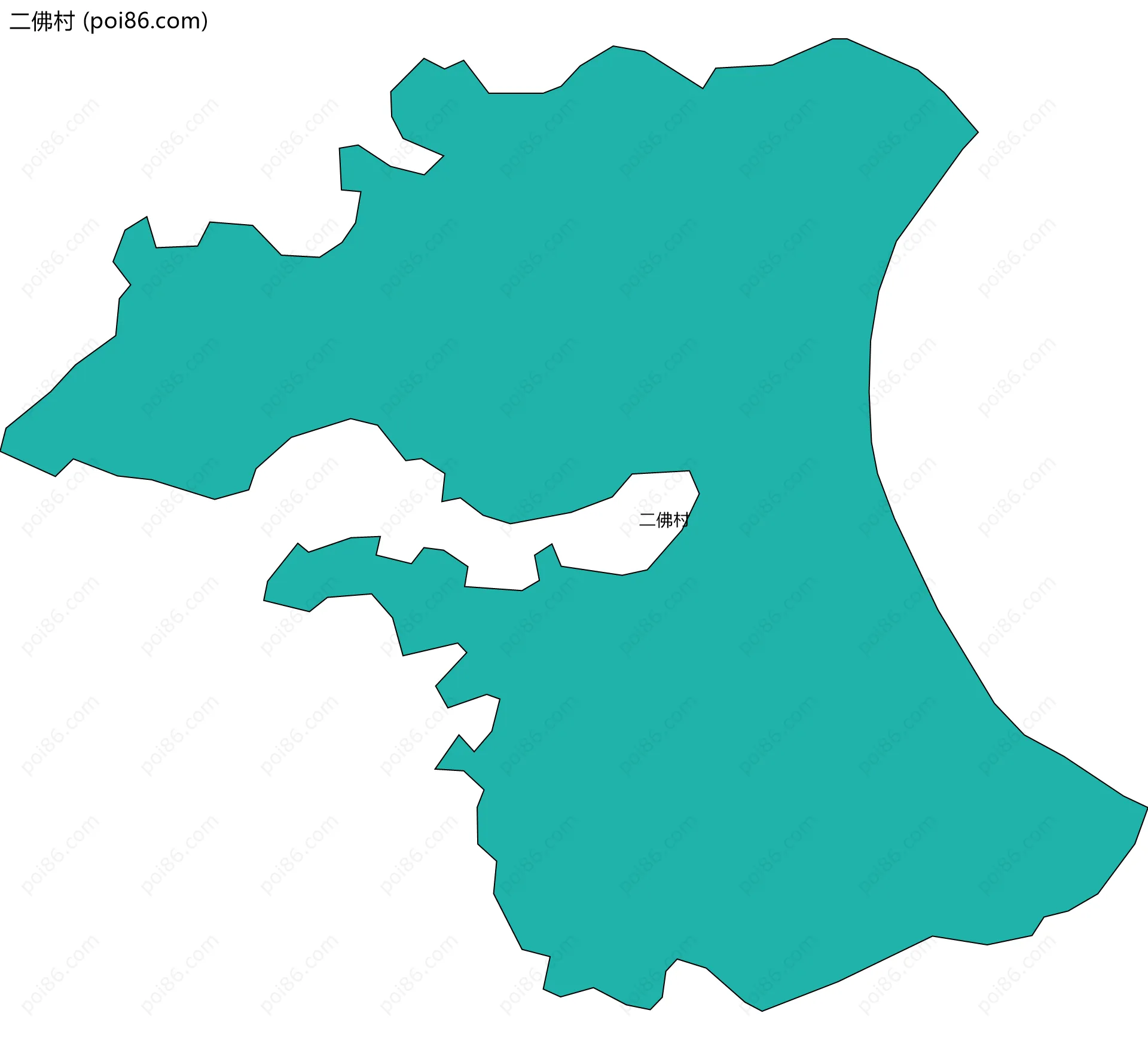 二佛村边界地图