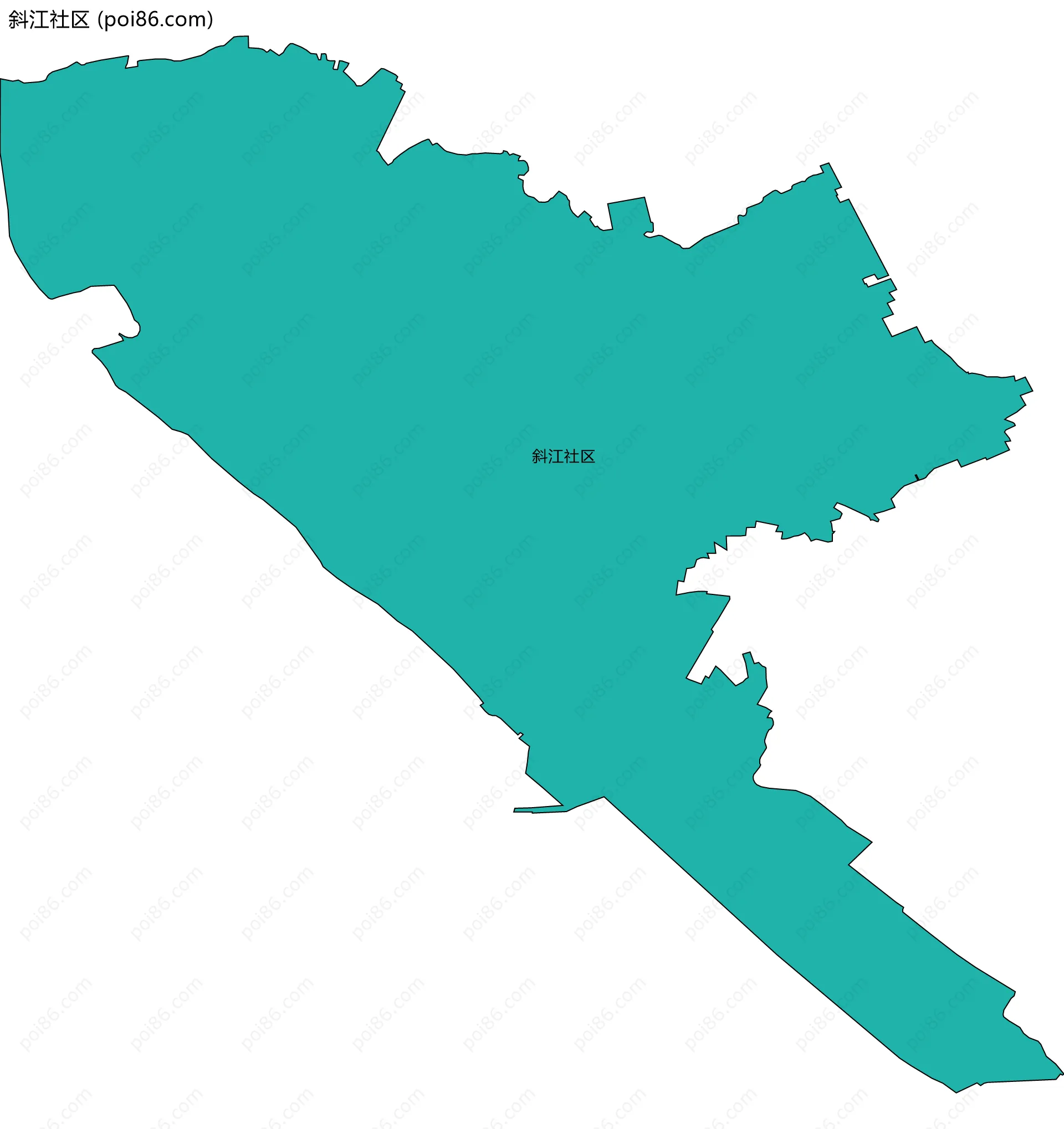斜江社区边界地图