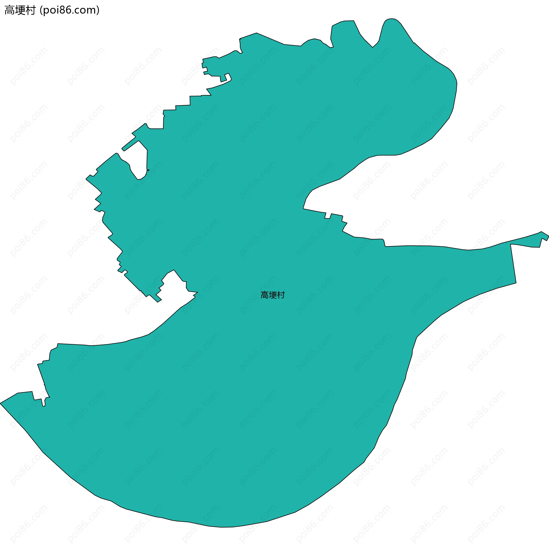 高埂村边界地图