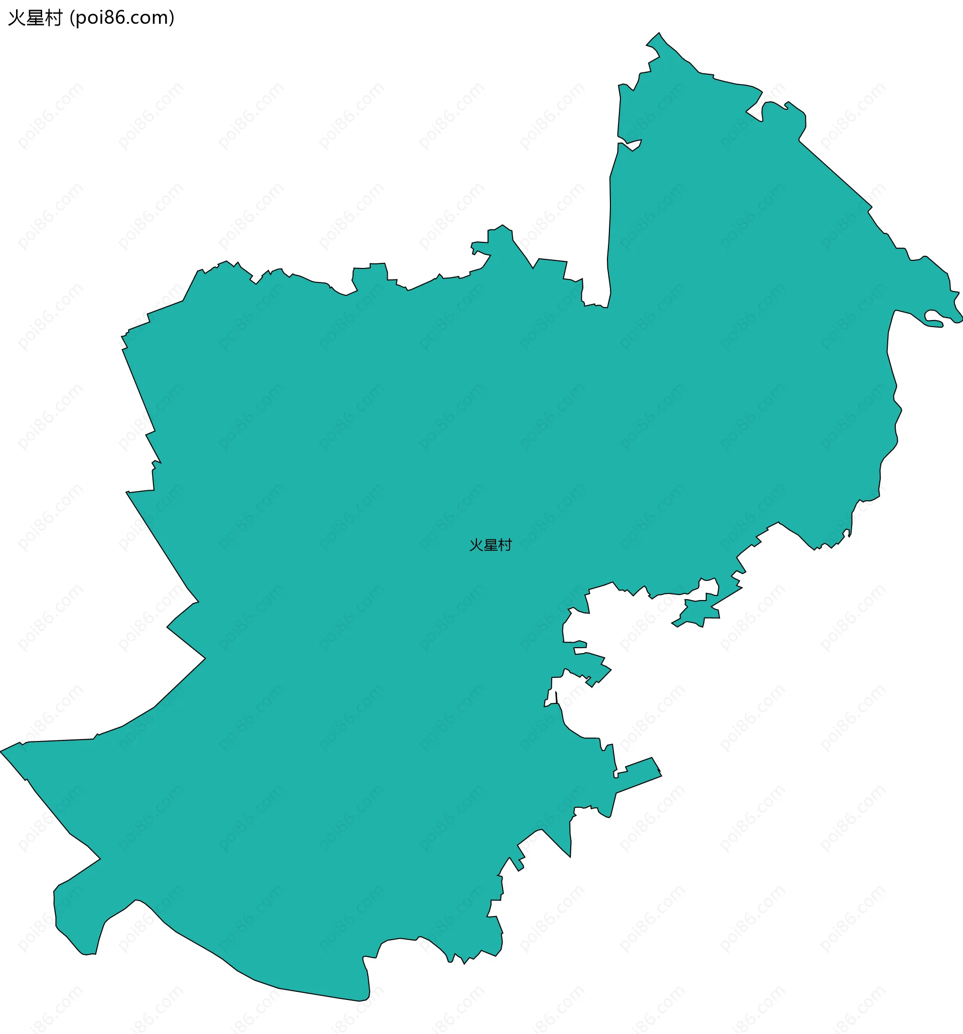 火星村边界地图