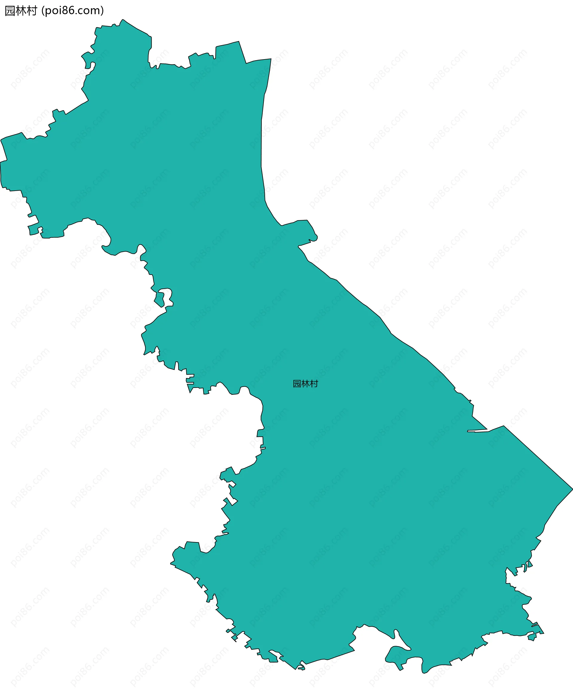 园林村边界地图