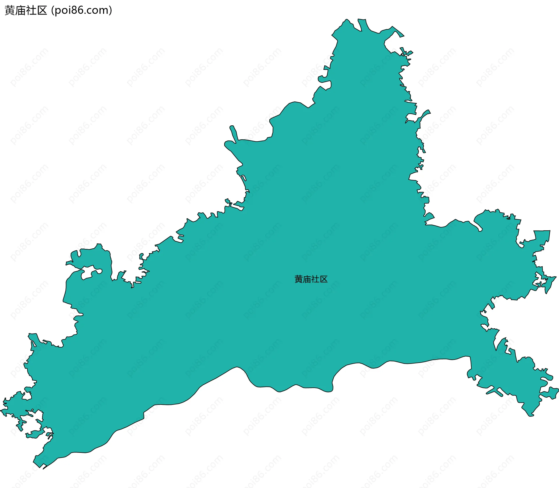 黄庙社区边界地图