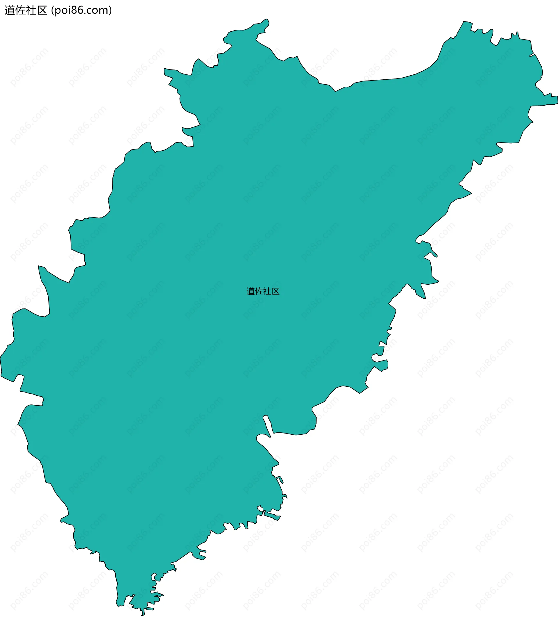 道佐社区边界地图