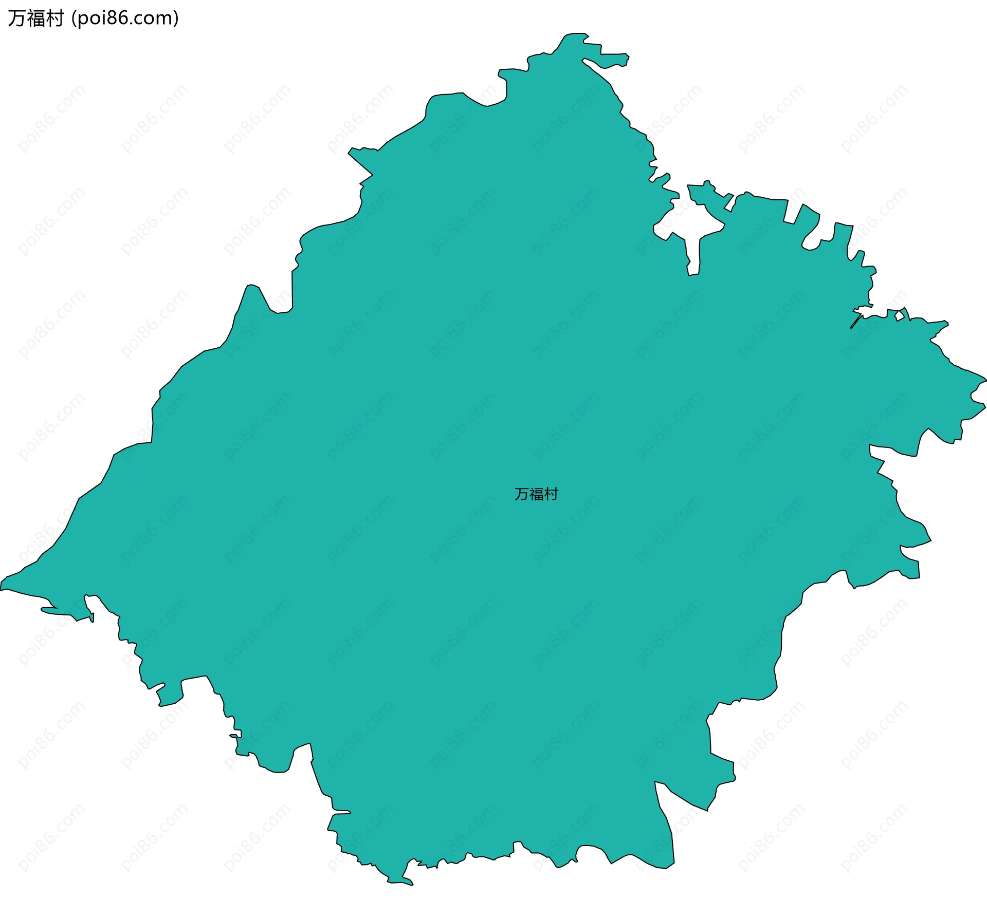 万福村边界地图