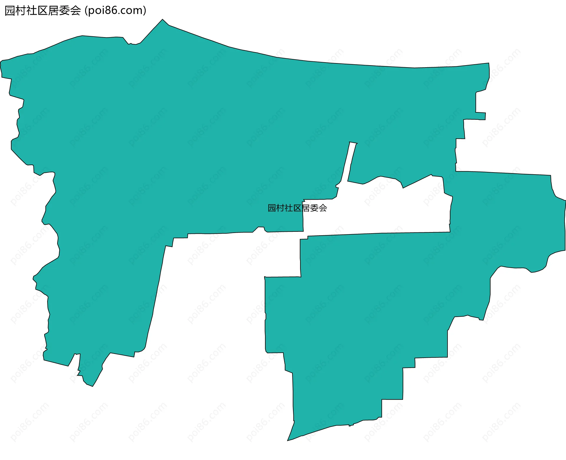 园村社区居委会边界地图