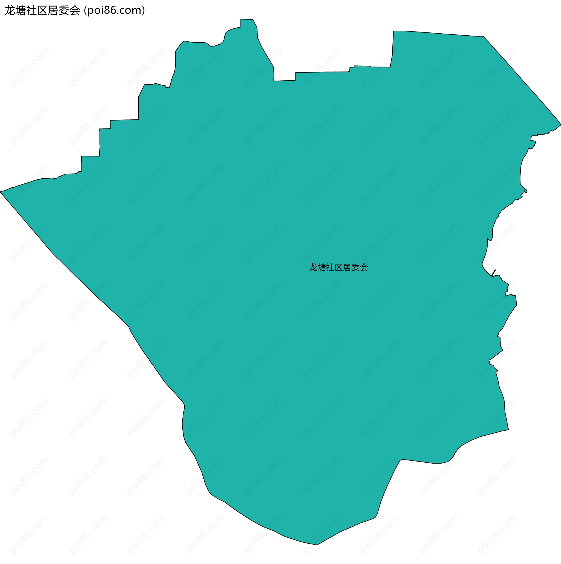 龙塘社区居委会边界地图