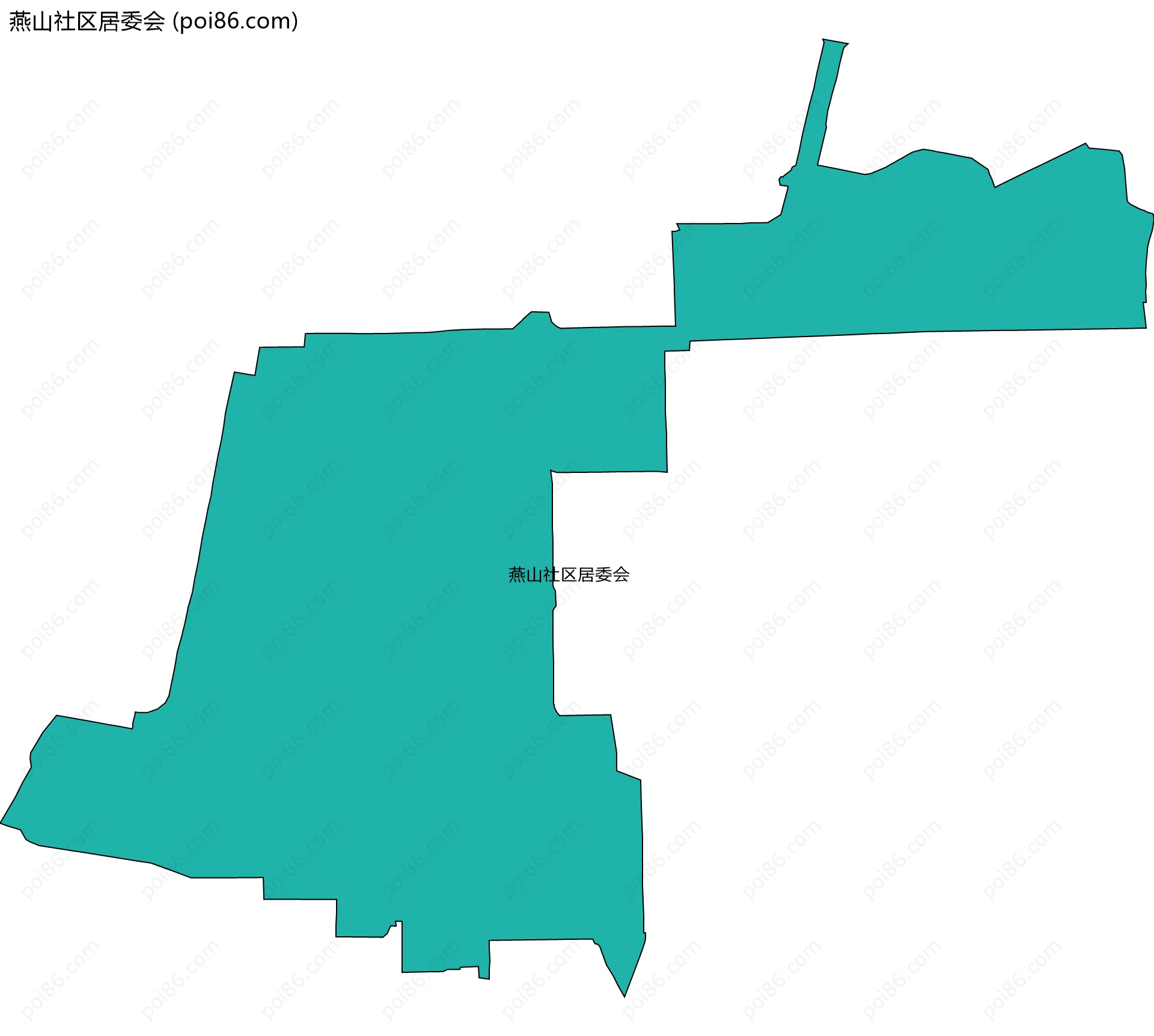 燕山社区居委会边界地图