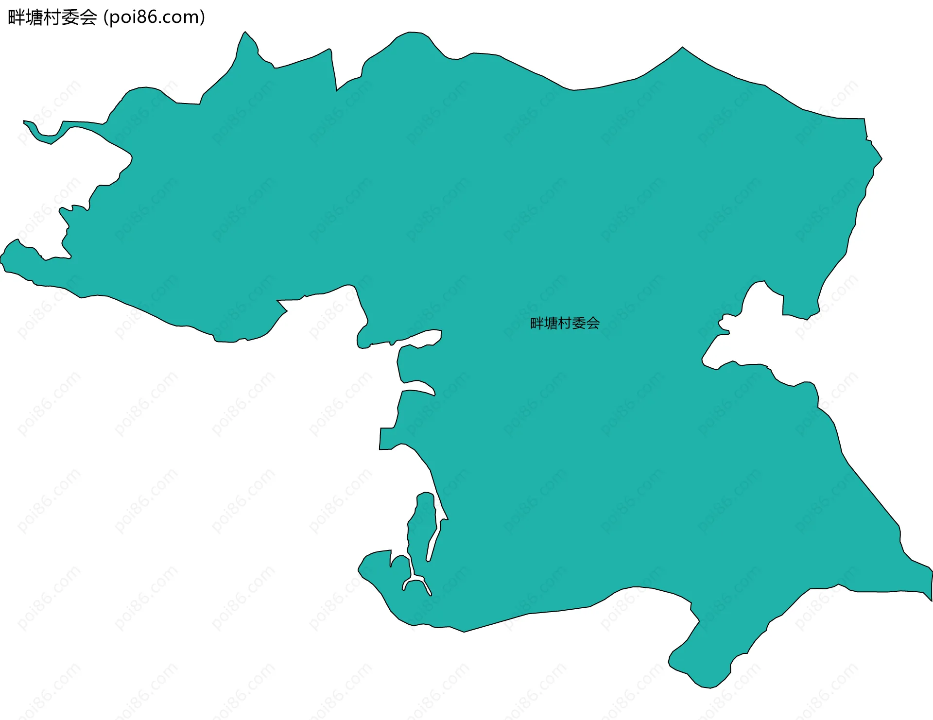 畔塘村委会边界地图