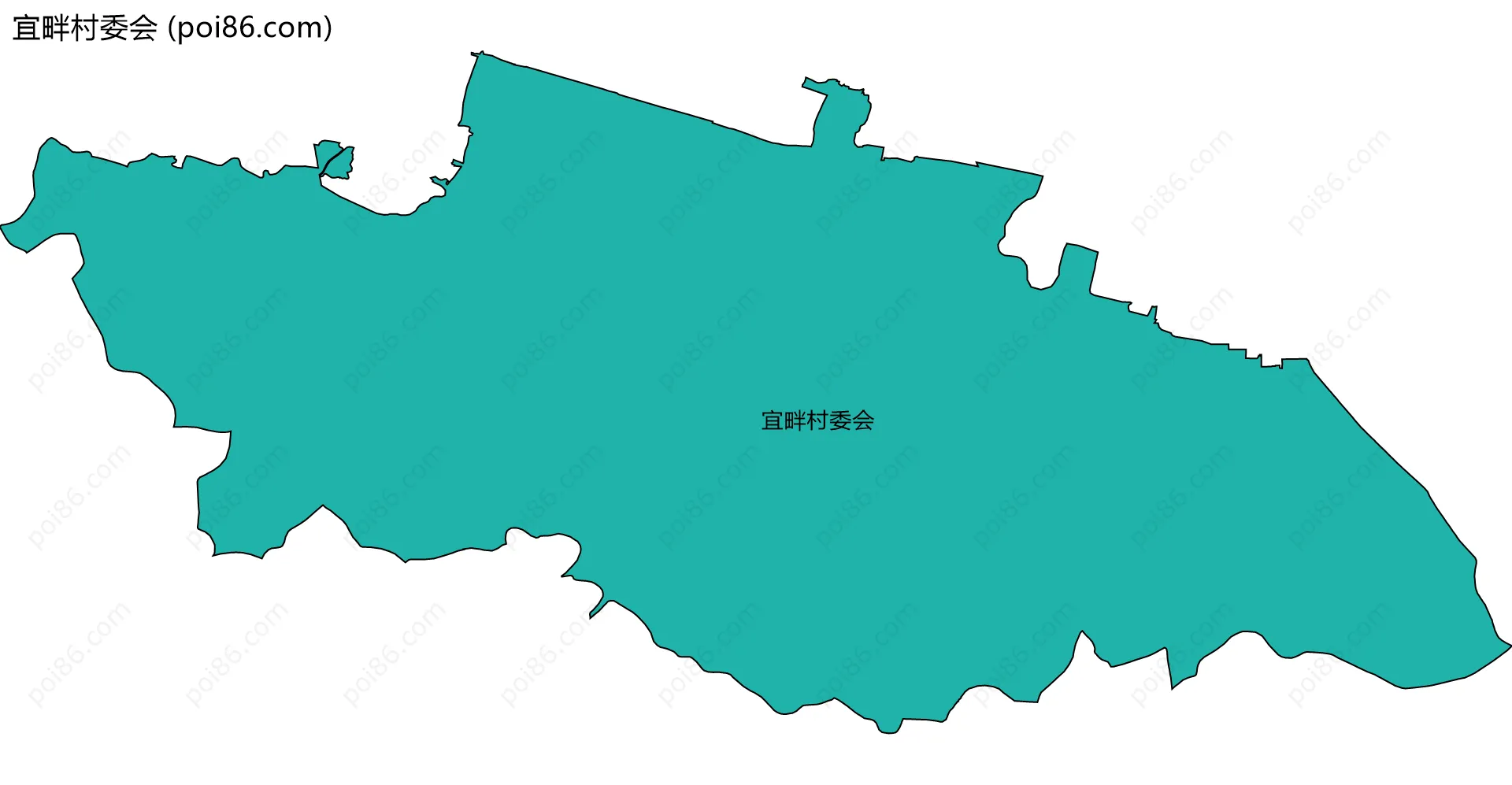 宜畔村委会边界地图