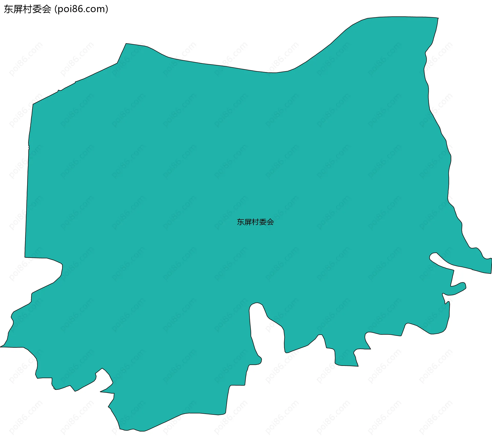 东屏村委会边界地图