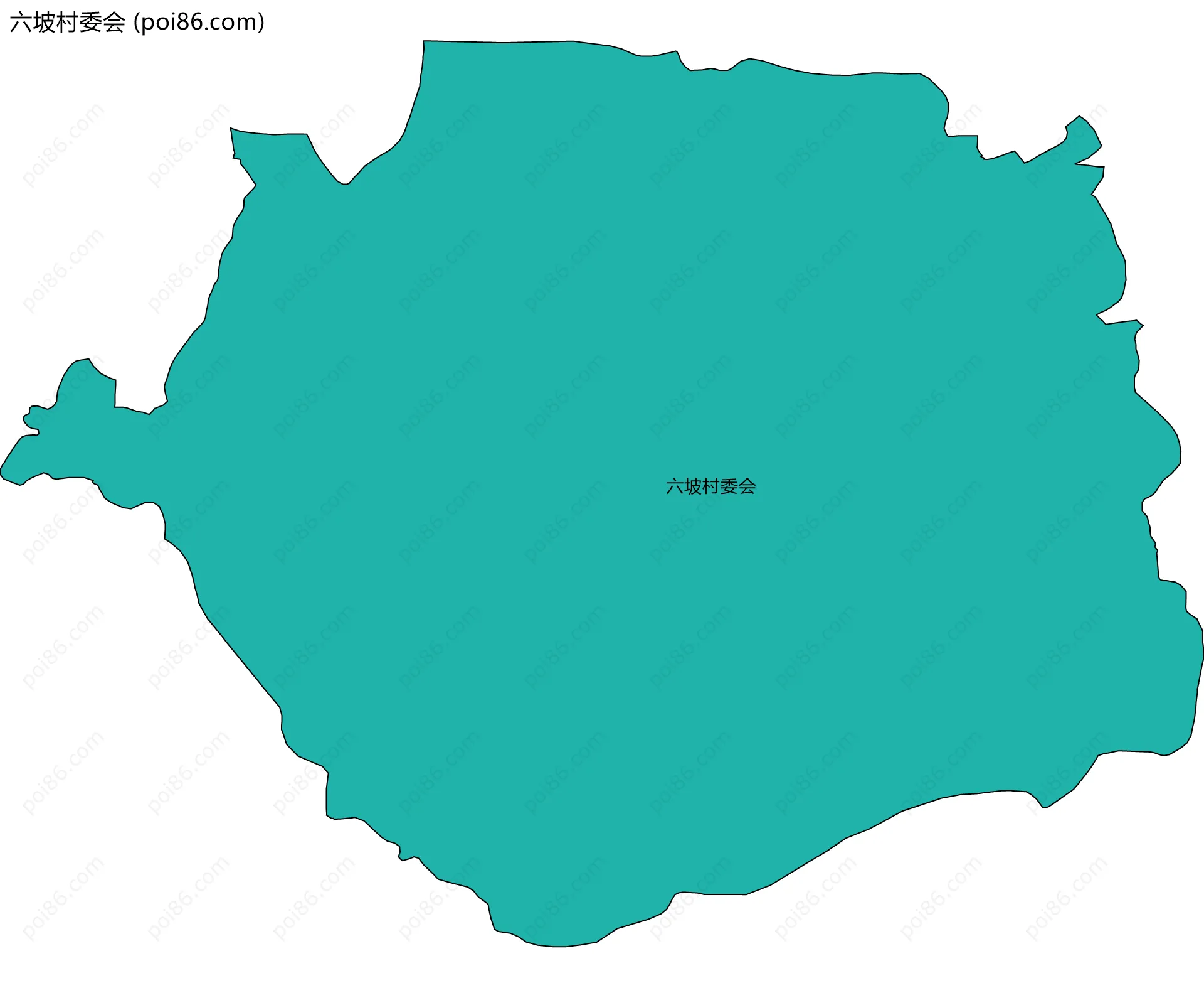 六坡村委会边界地图