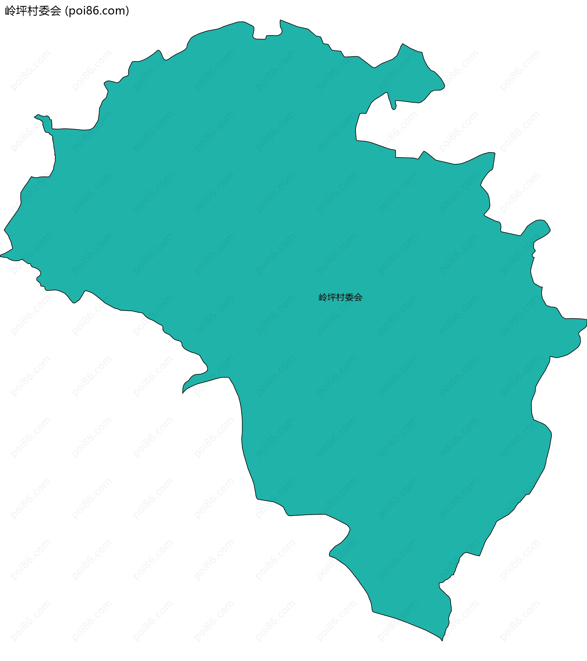 岭坪村委会边界地图