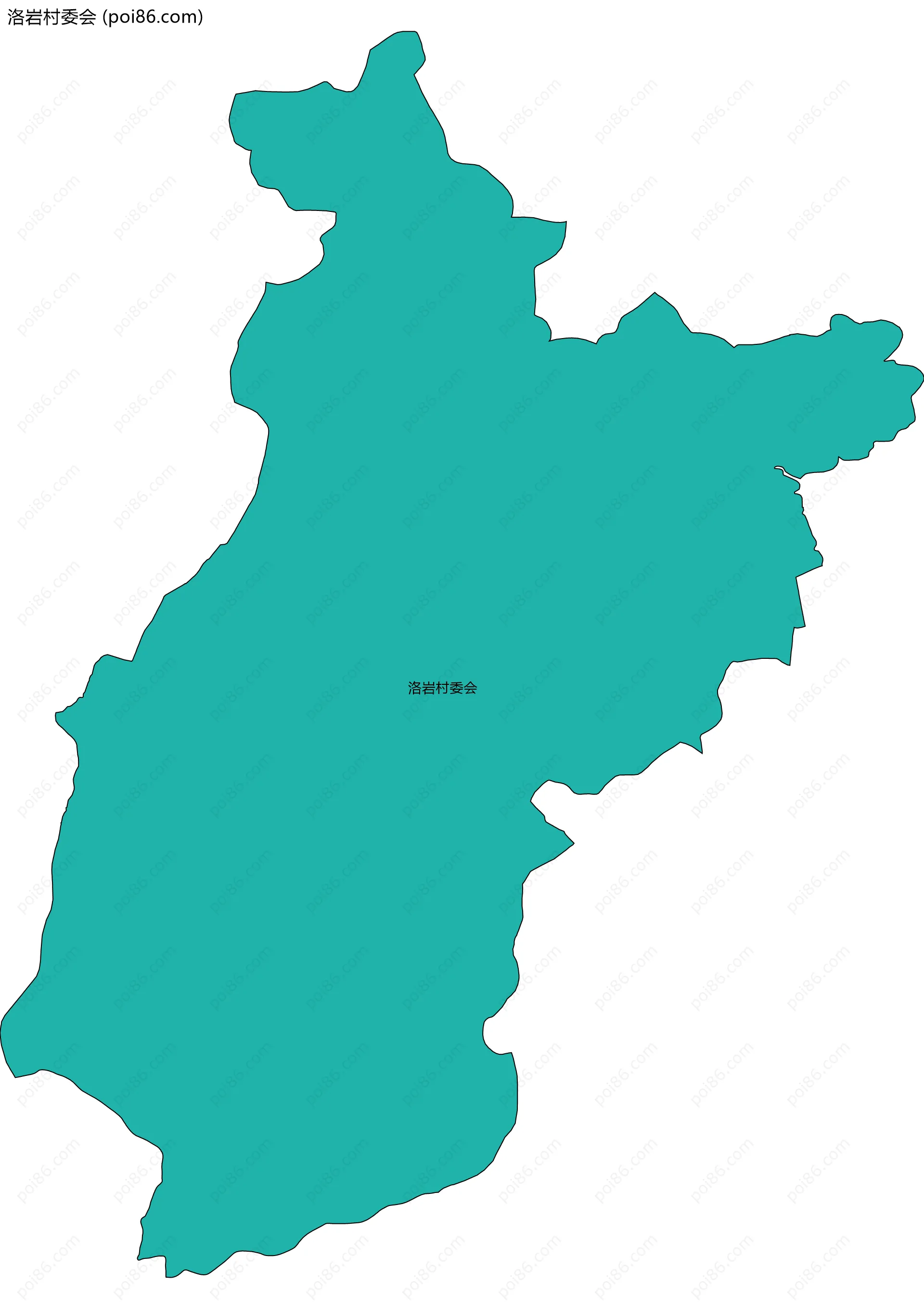 洛岩村委会边界地图