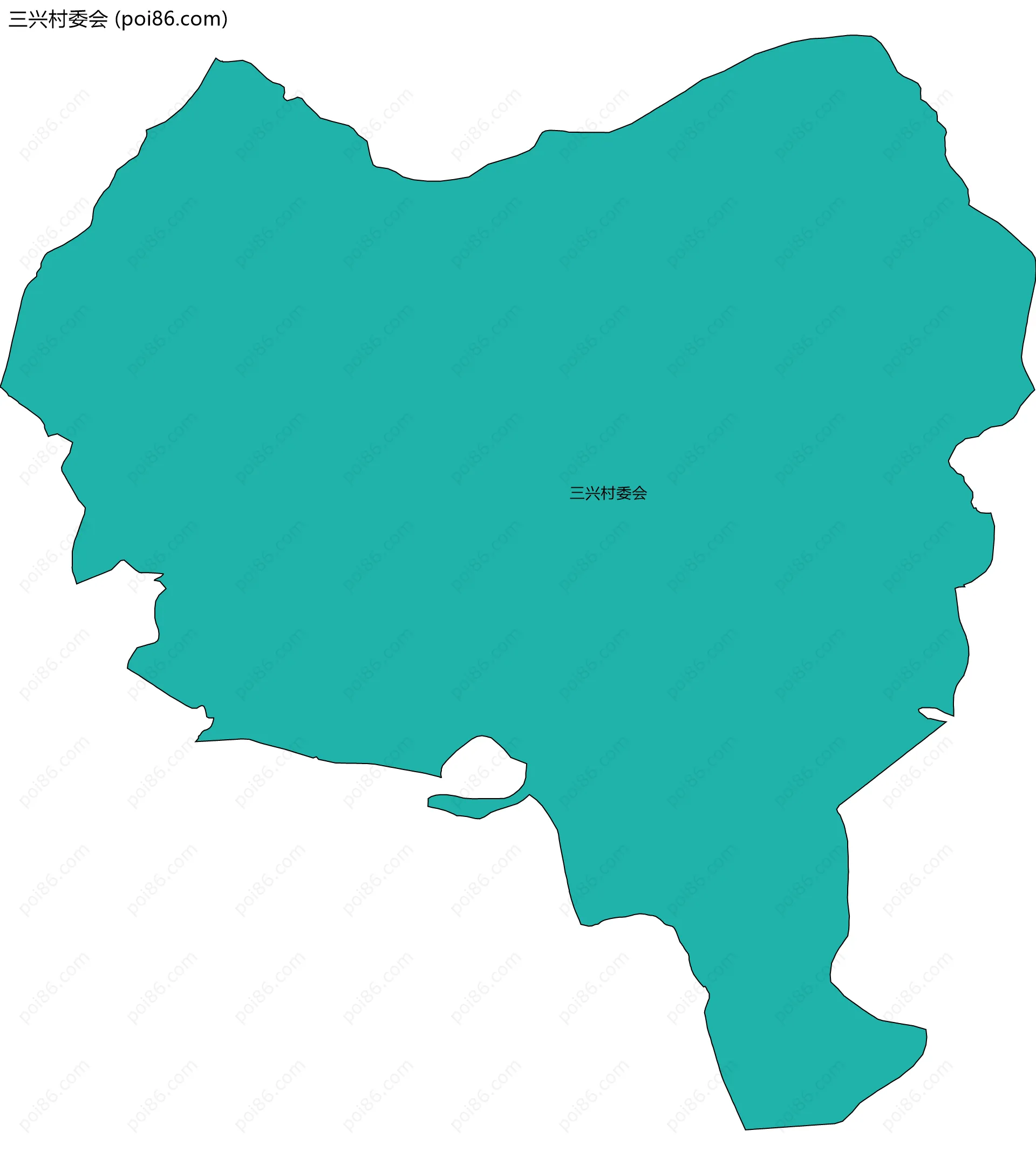 三兴村委会边界地图