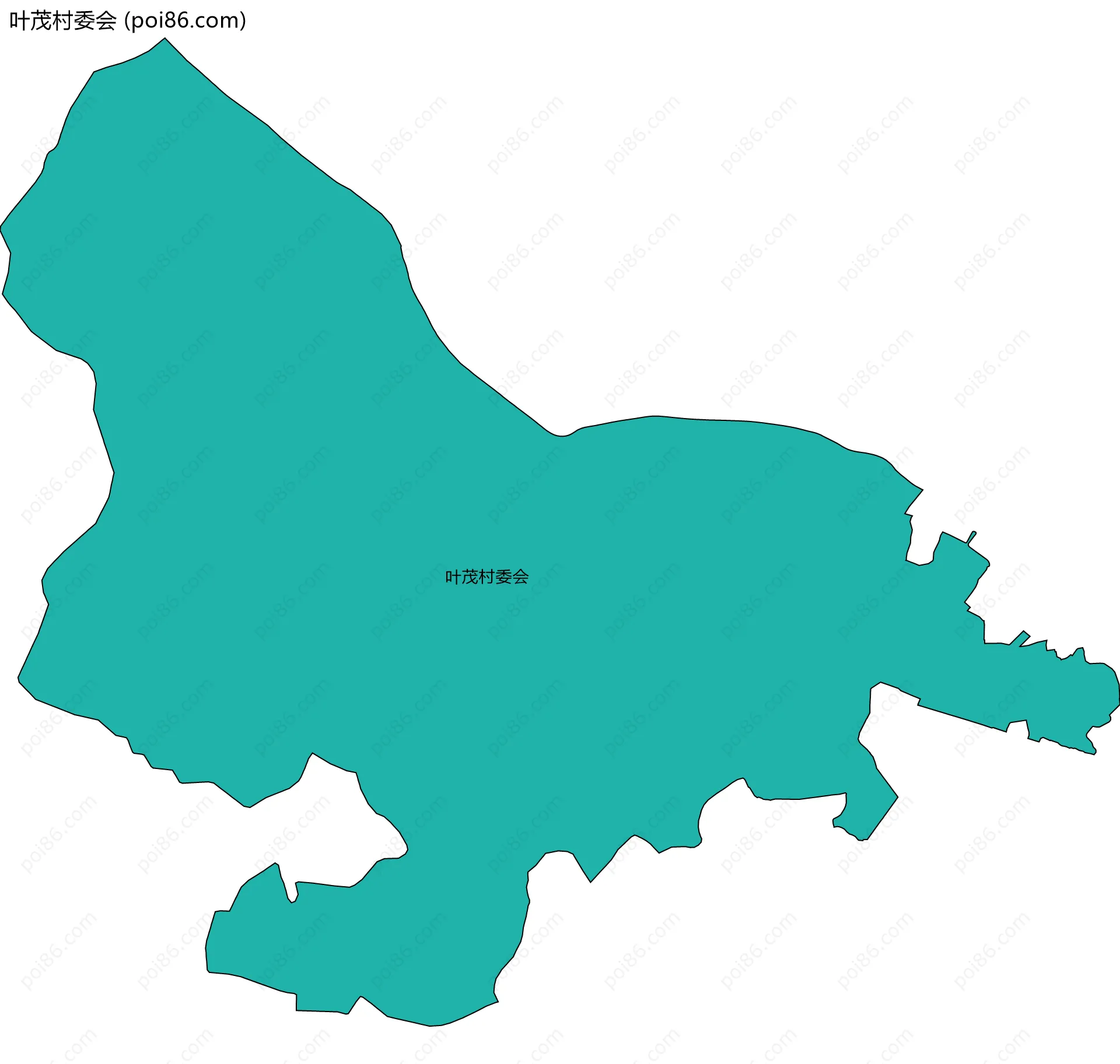 叶茂村委会边界地图