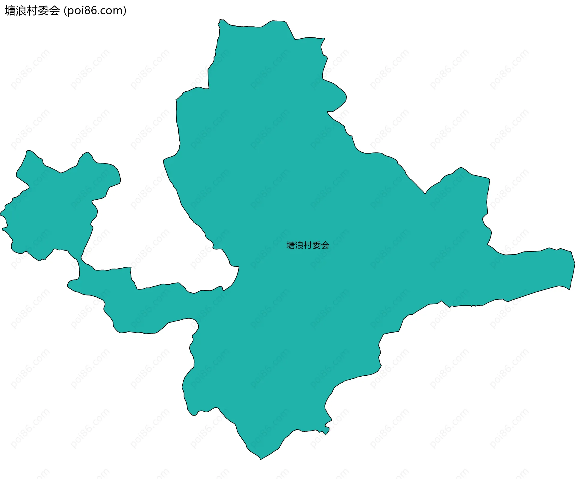 塘浪村委会边界地图