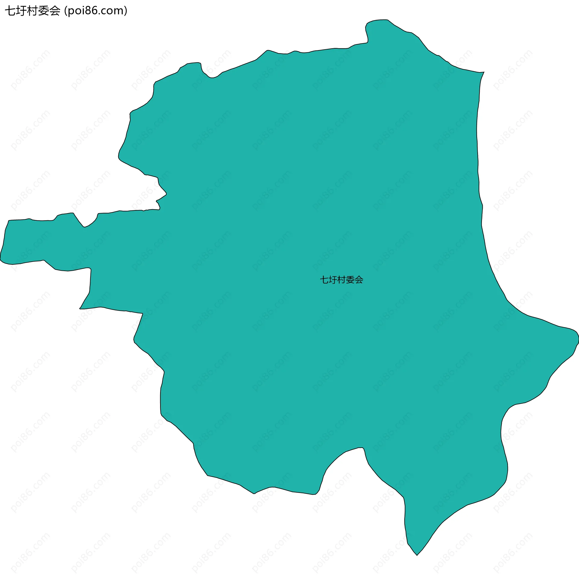 七圩村委会边界地图