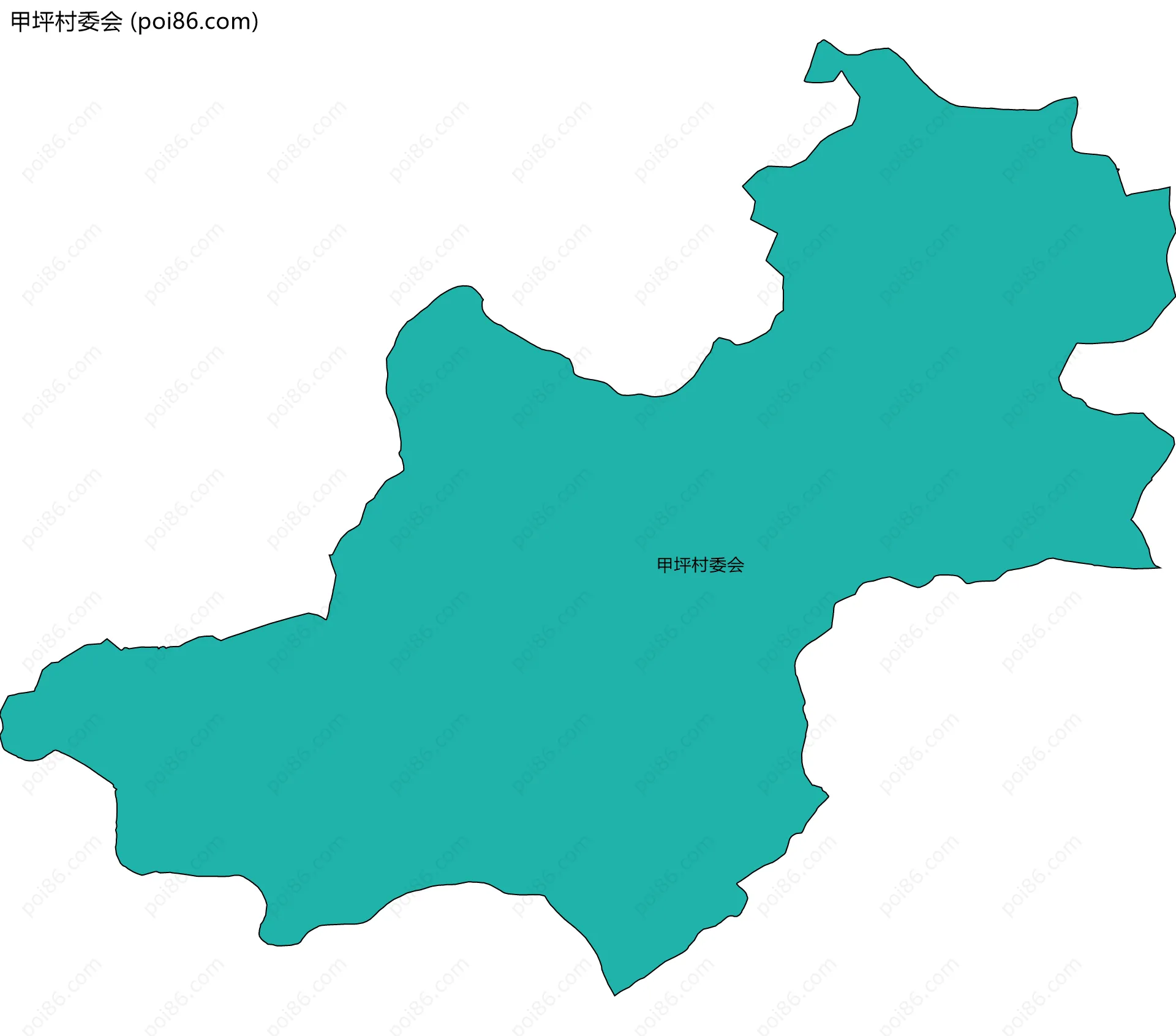 甲坪村委会边界地图