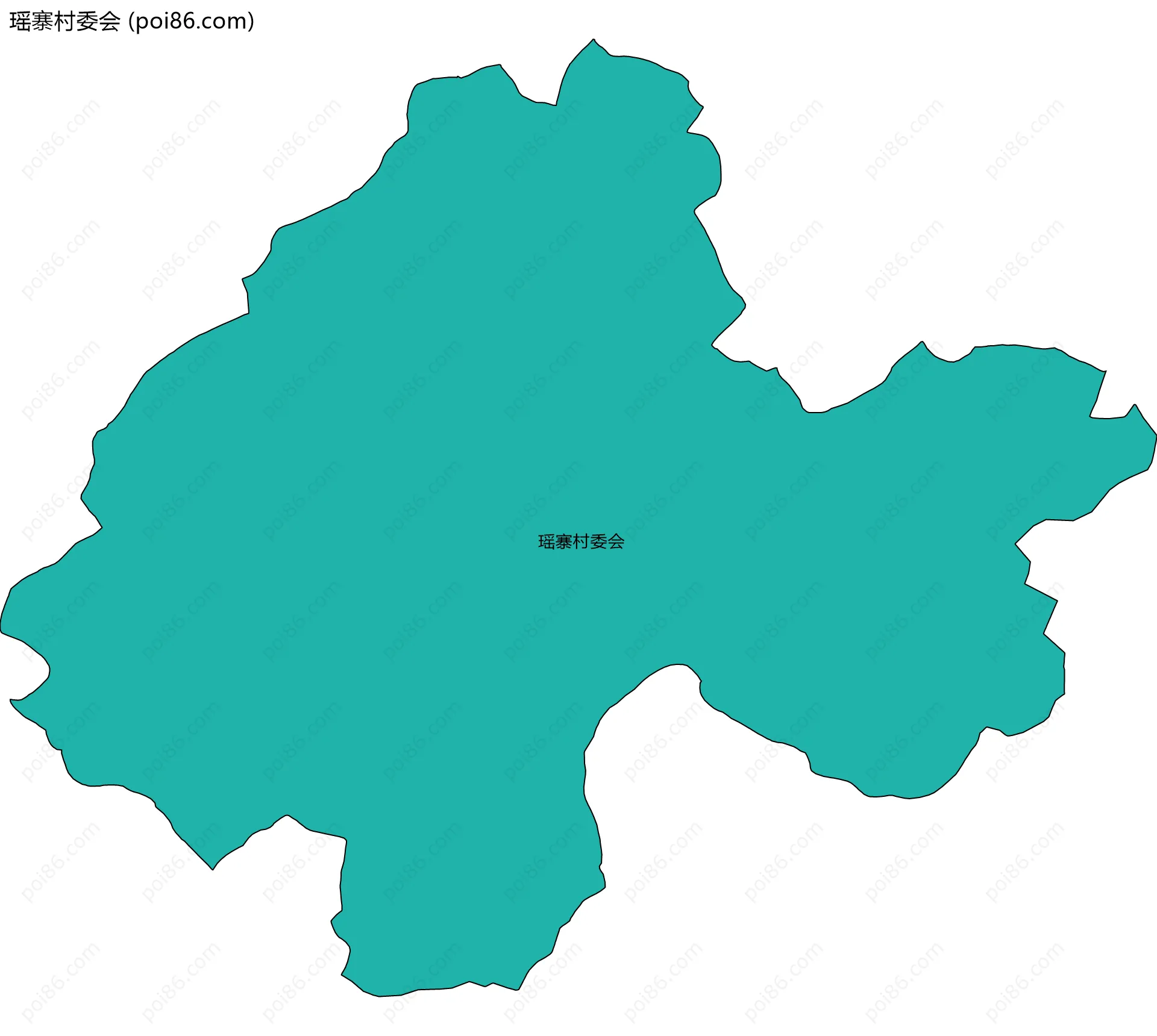 瑶寨村委会边界地图