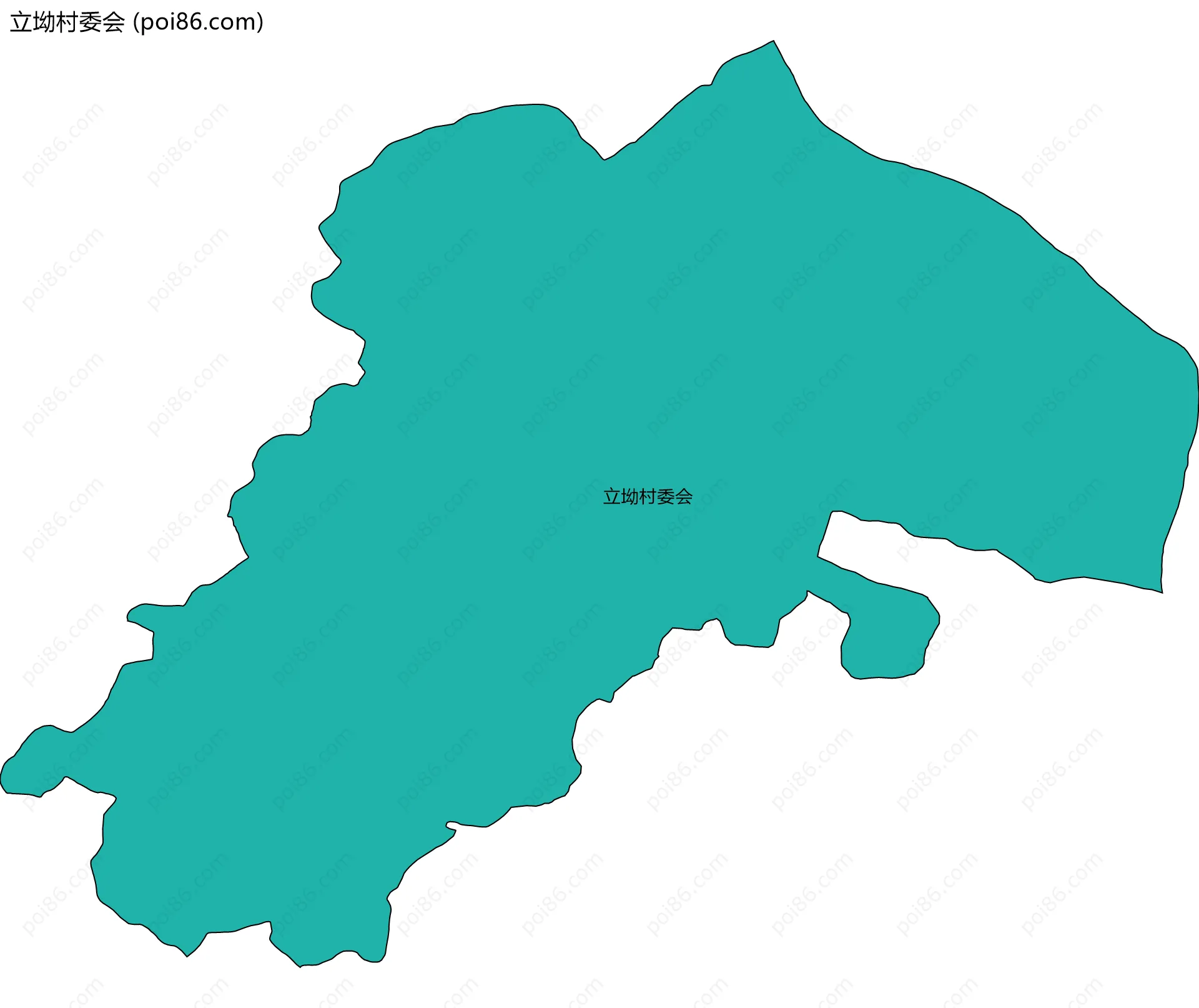 立坳村委会边界地图