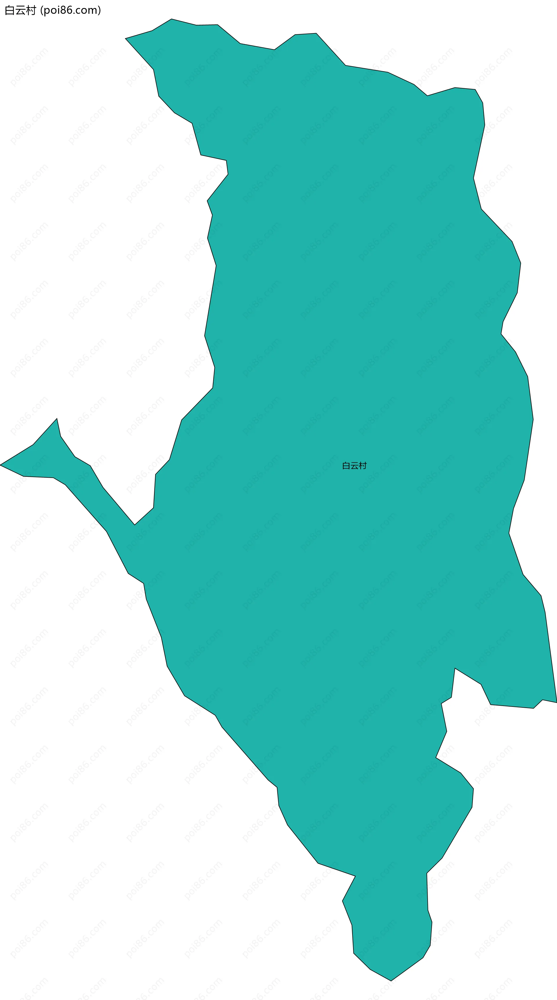 白云村边界地图