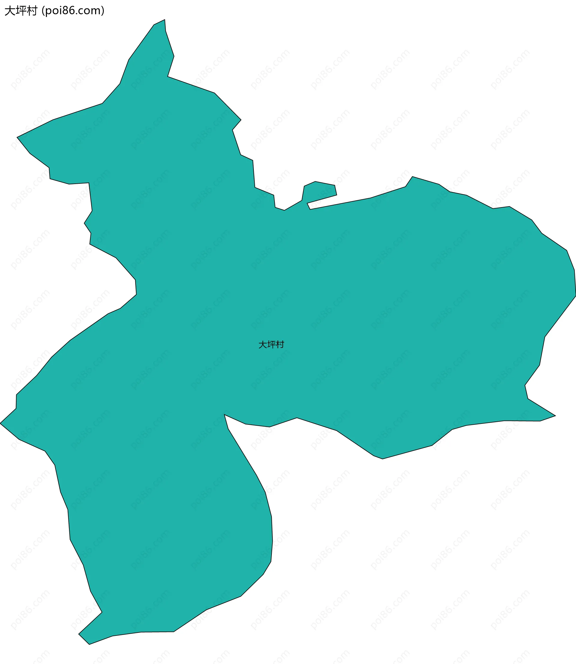 大坪村边界地图