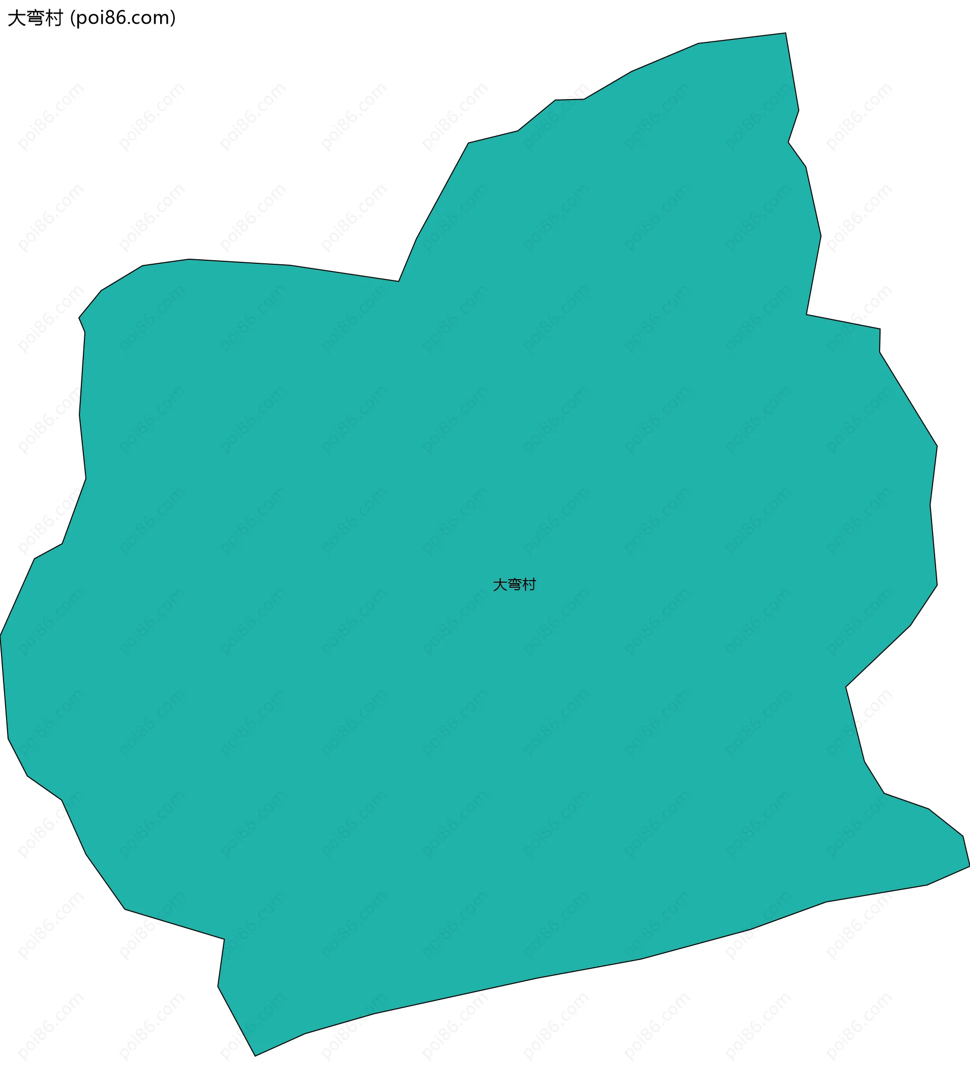 大弯村边界地图