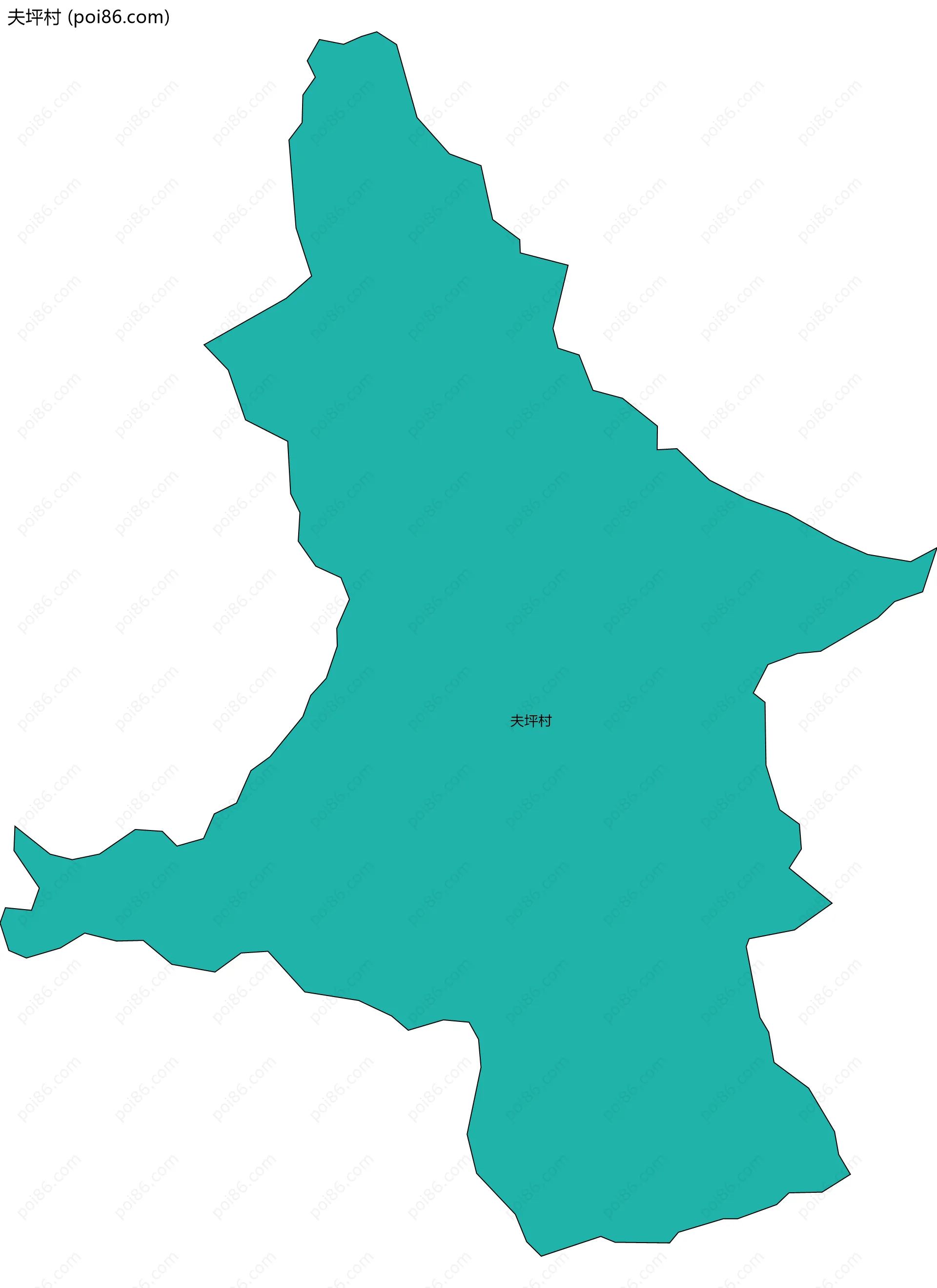 夫坪村边界地图