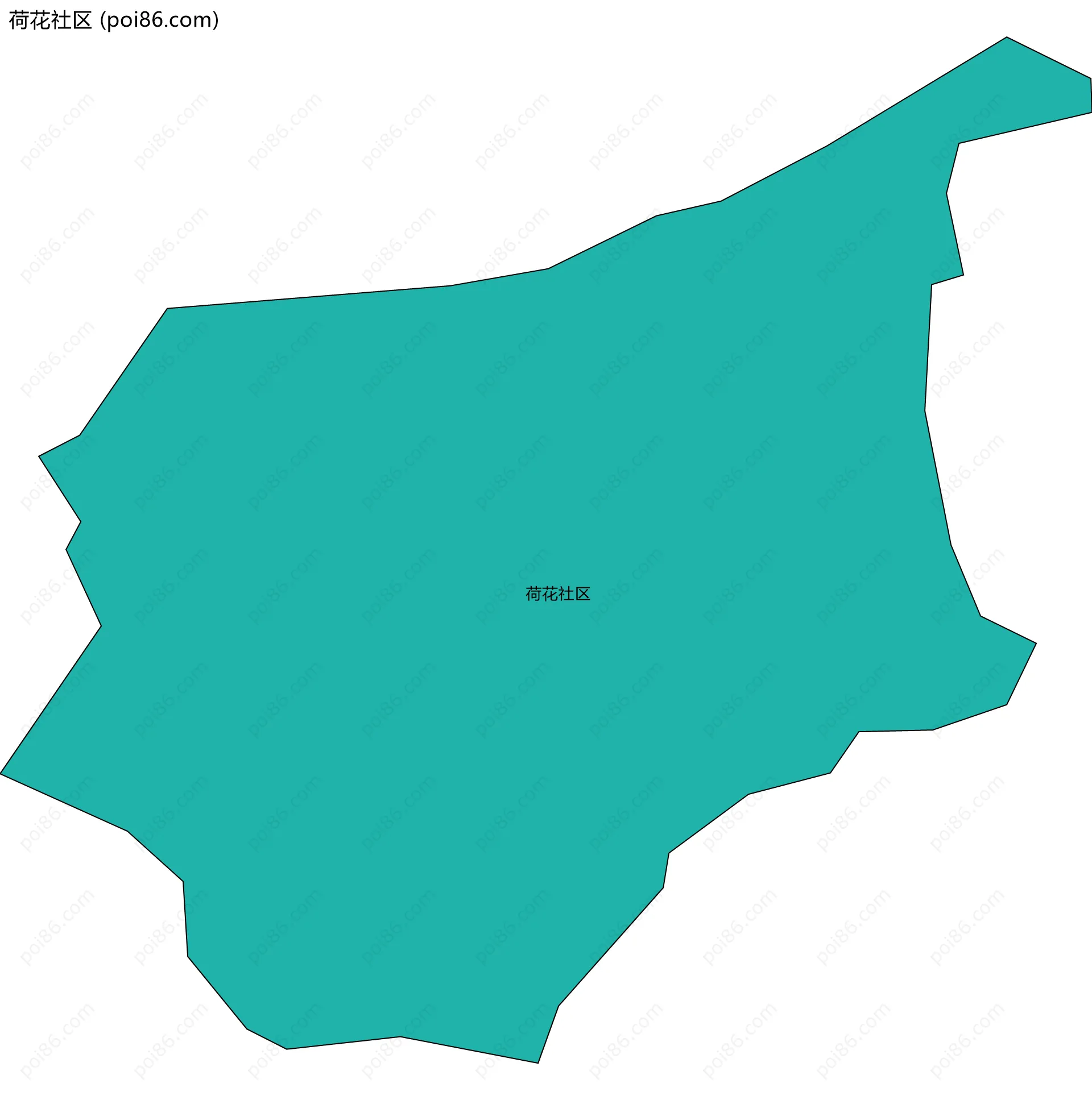 荷花社区边界地图