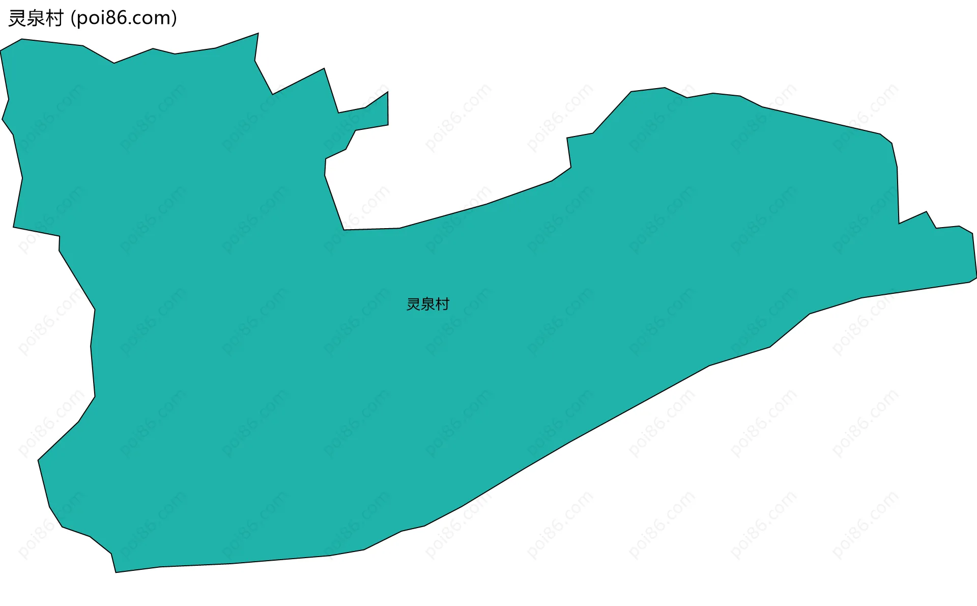 灵泉村边界地图